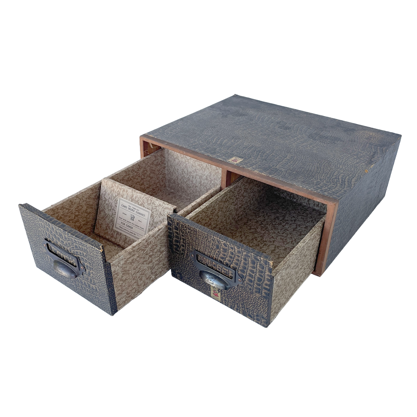 1940s ‘Mock-Croc’ Canto Series Index Card Drawers