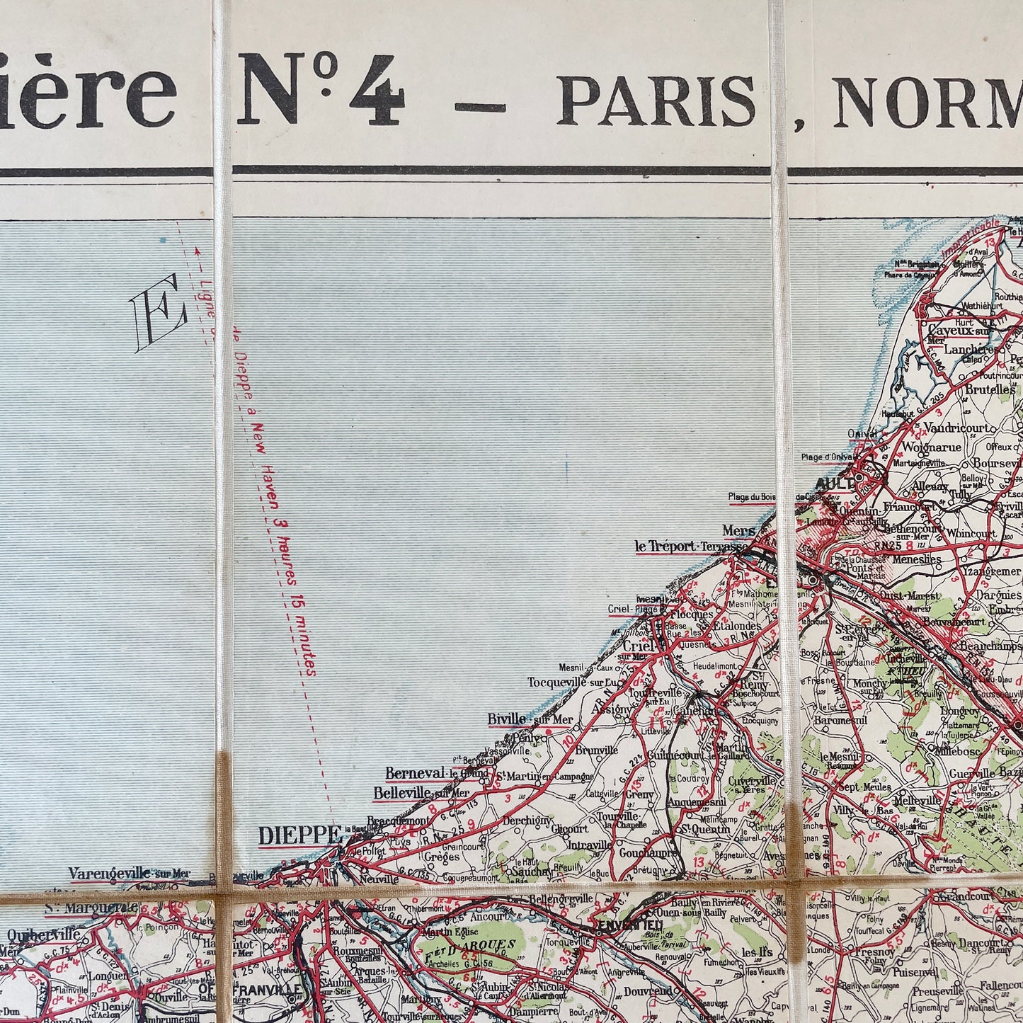 1920/30s R.A.C Map of Paris & Normandie