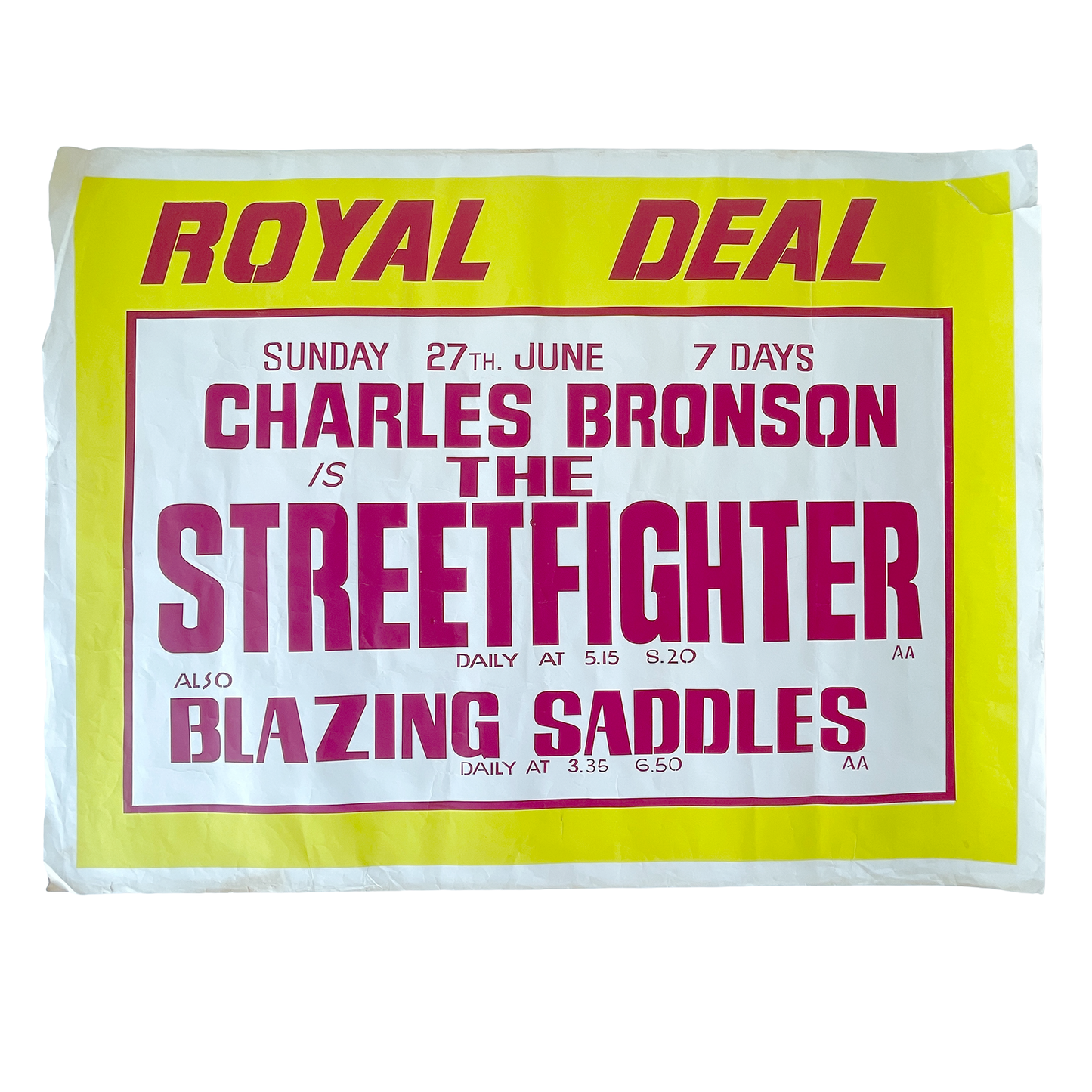 1974 Original Cinema Poster – Blazing Saddles