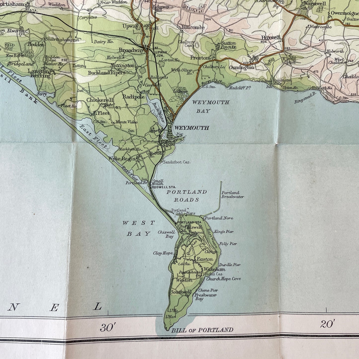 Early 20th Century Map of Dorset