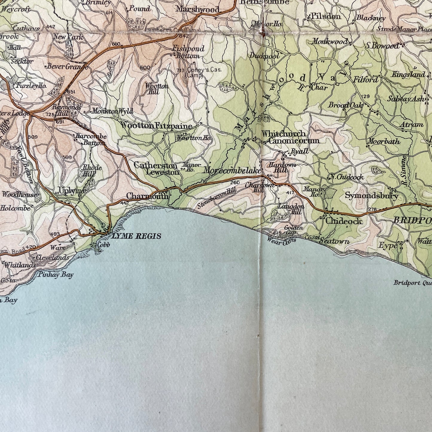 Early 20th Century Map of Dorset