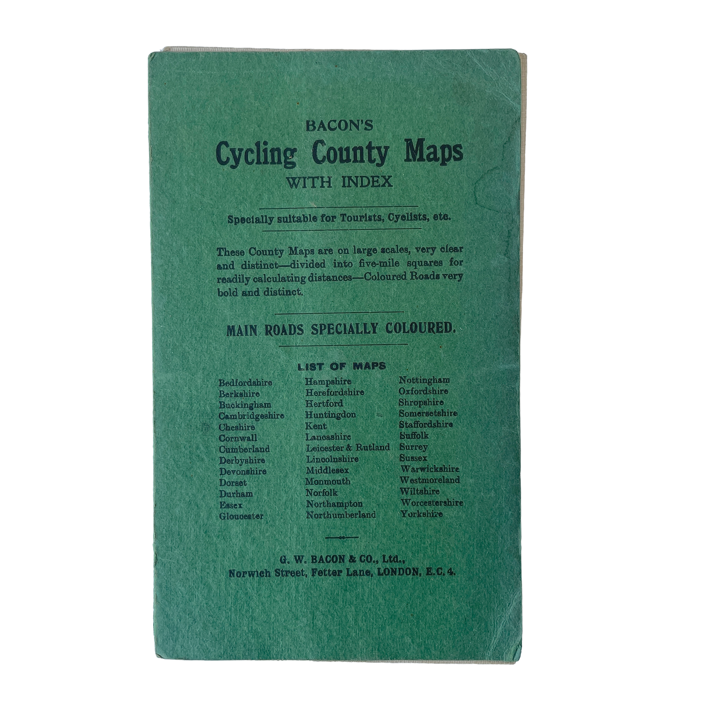 1921 Bacon’s Map of Derbyshire