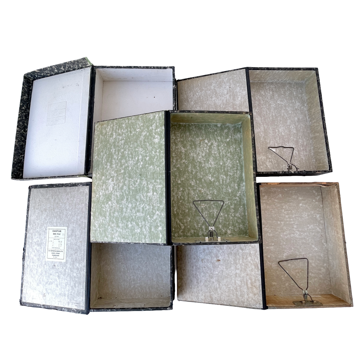 Collection of 5 Vintage Box Files
