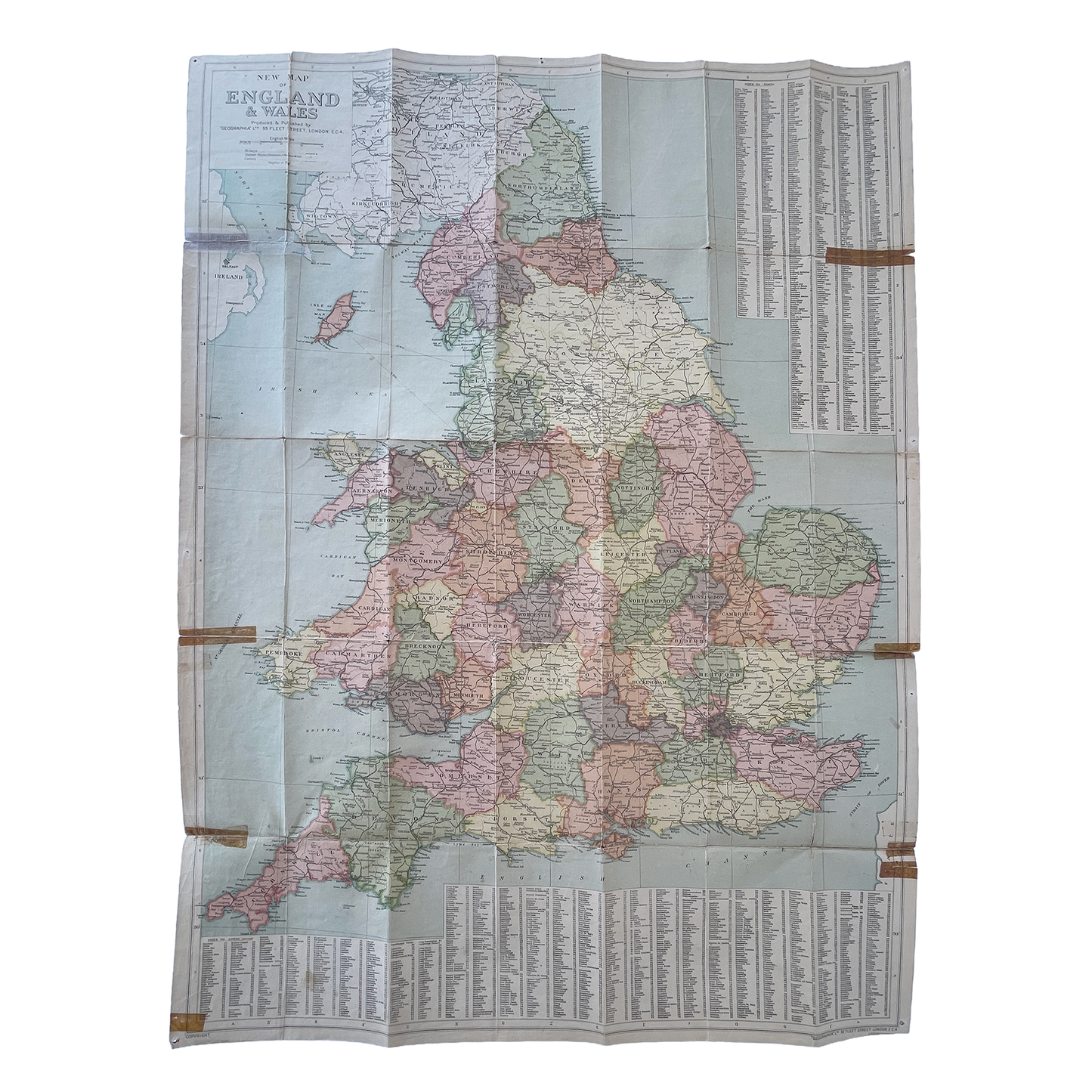 Early 20th Century Map of England & Wales