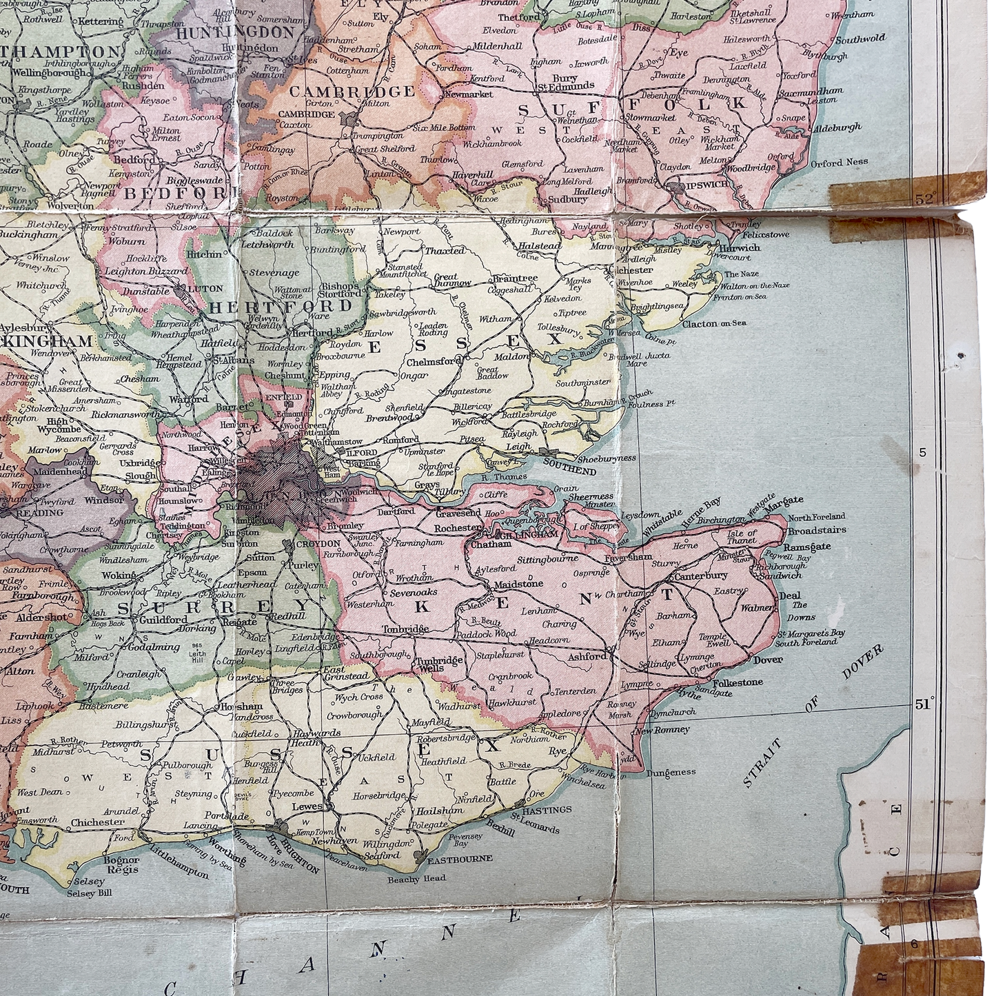 Early 20th Century Map of England & Wales