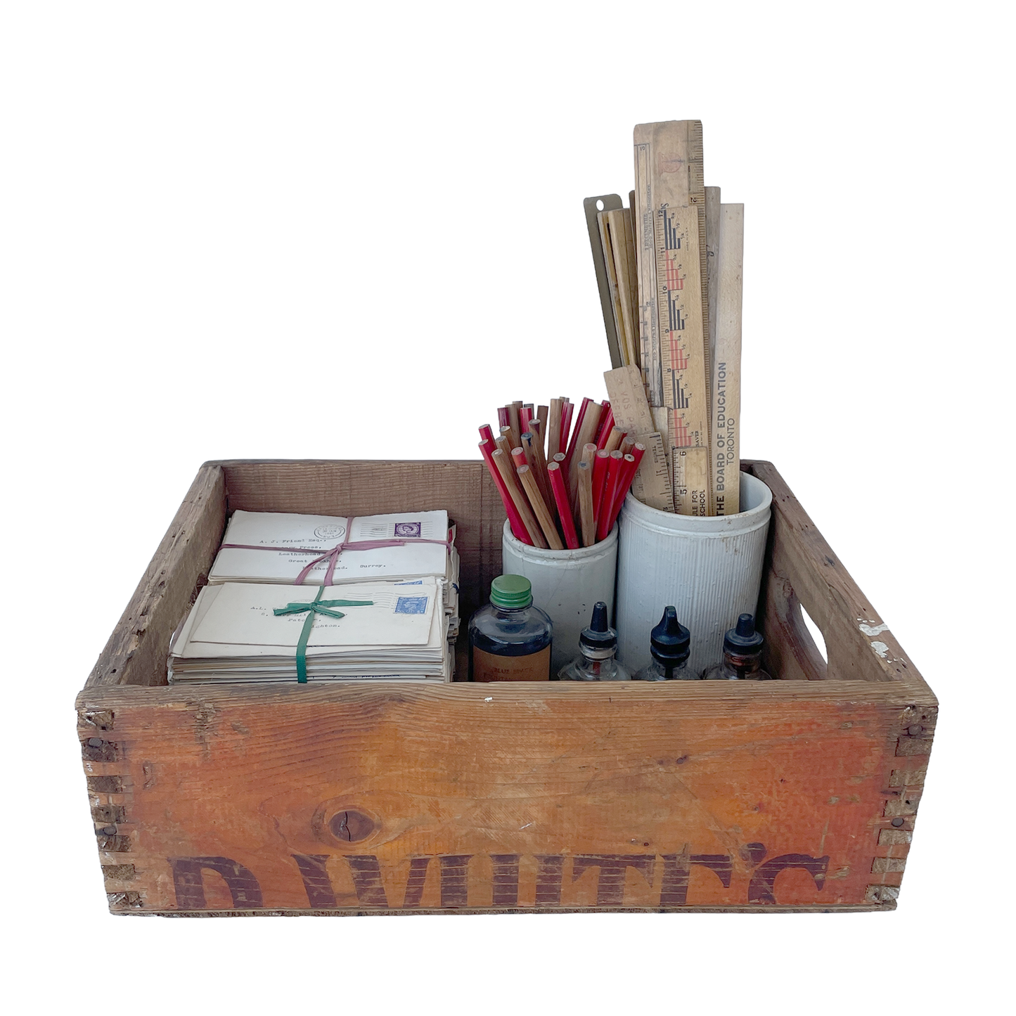 Vintage Wooden R.Whites Crate