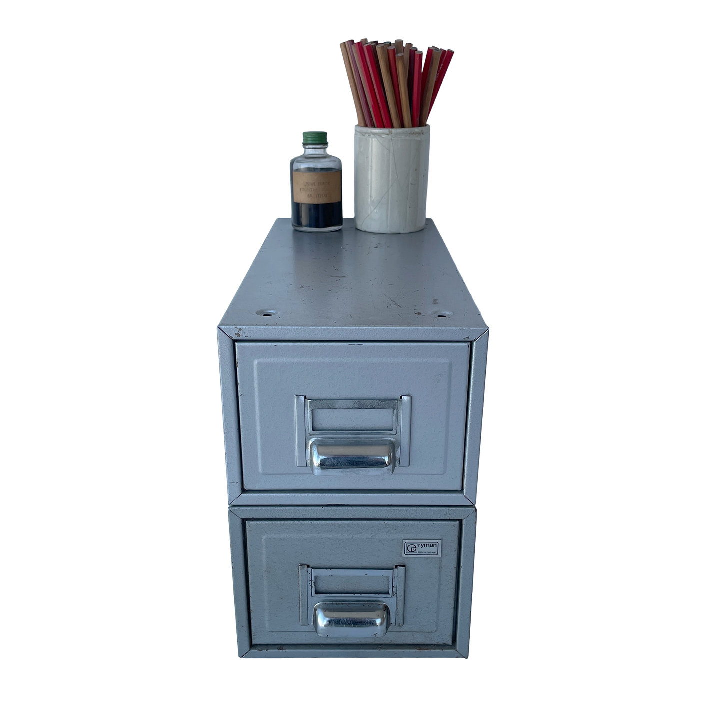 Pair of Metal Index Card Drawers