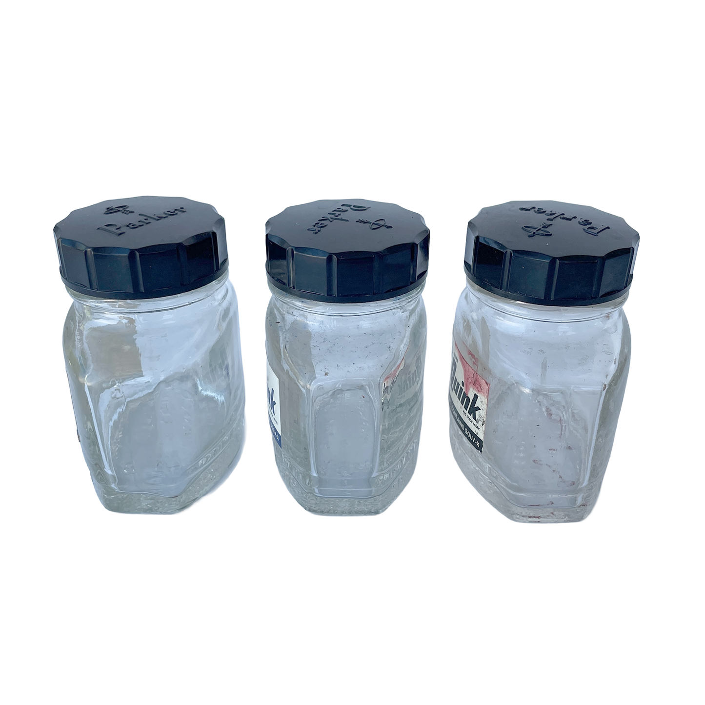 Collection of 3 Vintage Quink Ink Bottles