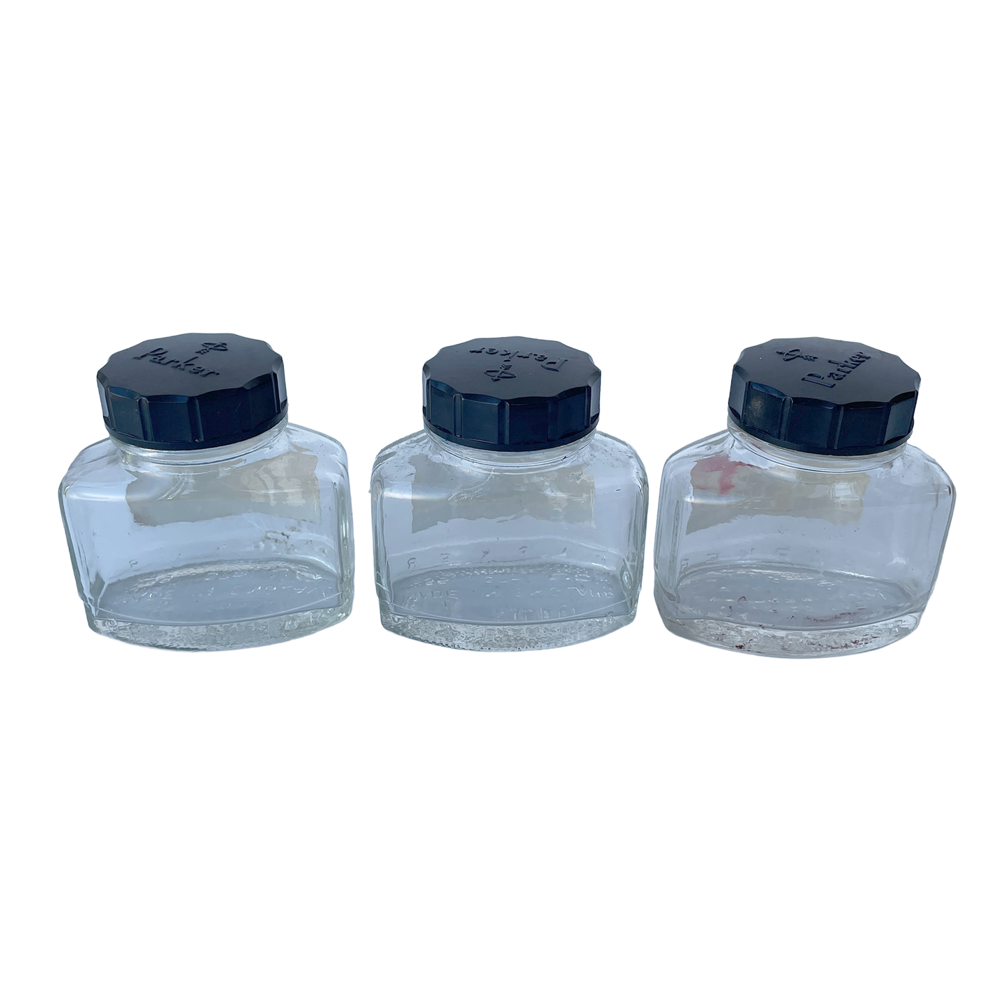 Collection of 3 Vintage Quink Ink Bottles
