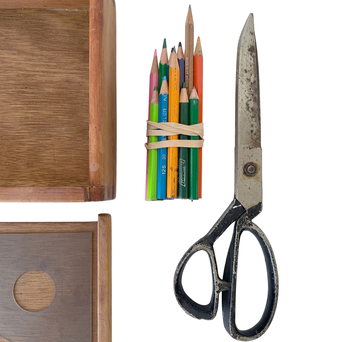Box of Vintage Drawing Equipment