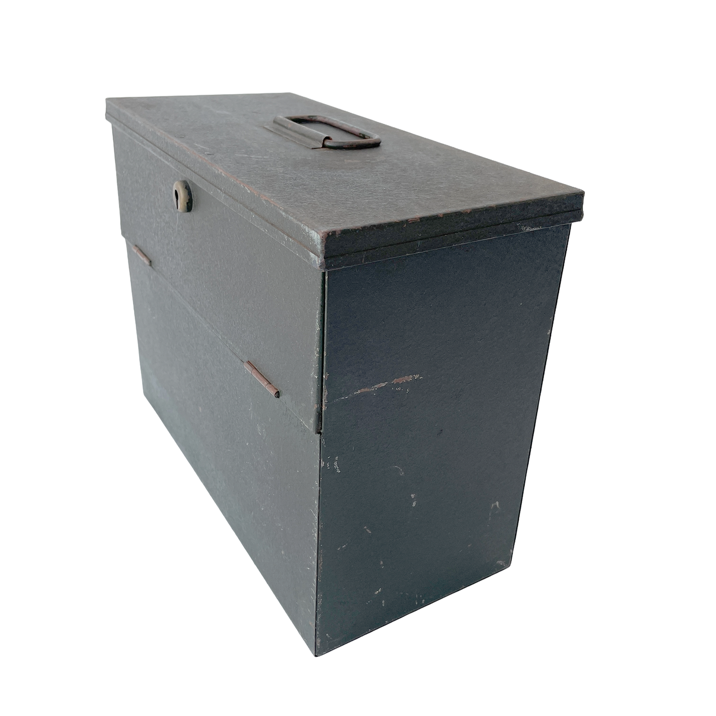 1940s Metal Desktop Storage Box