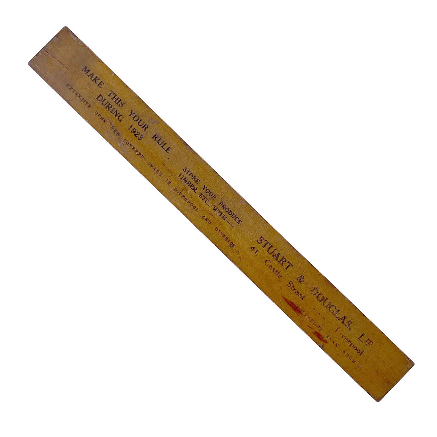 1923 Stuart & Douglas Ltd Advertising Ruler
