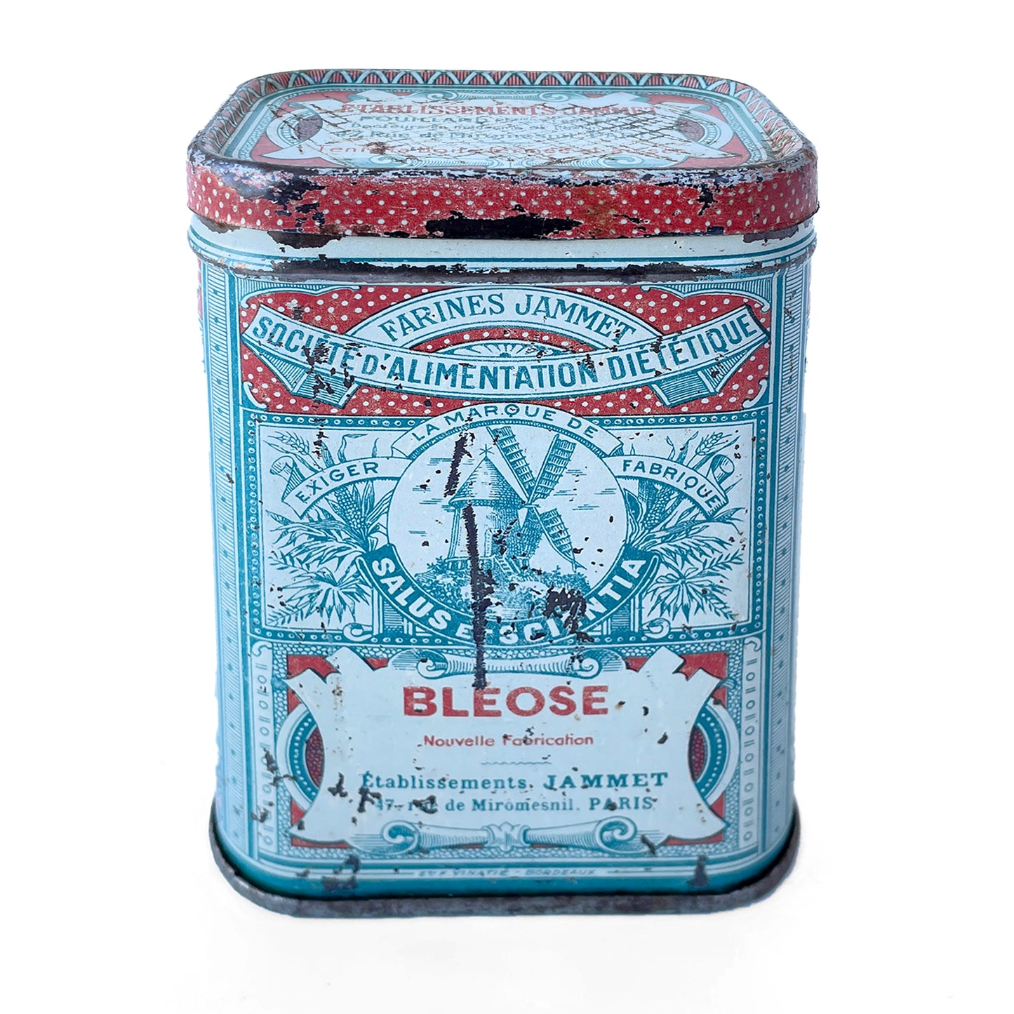 Beautiful Early 20th Century French Storage Tin – ‘Bleose’ - Sukie