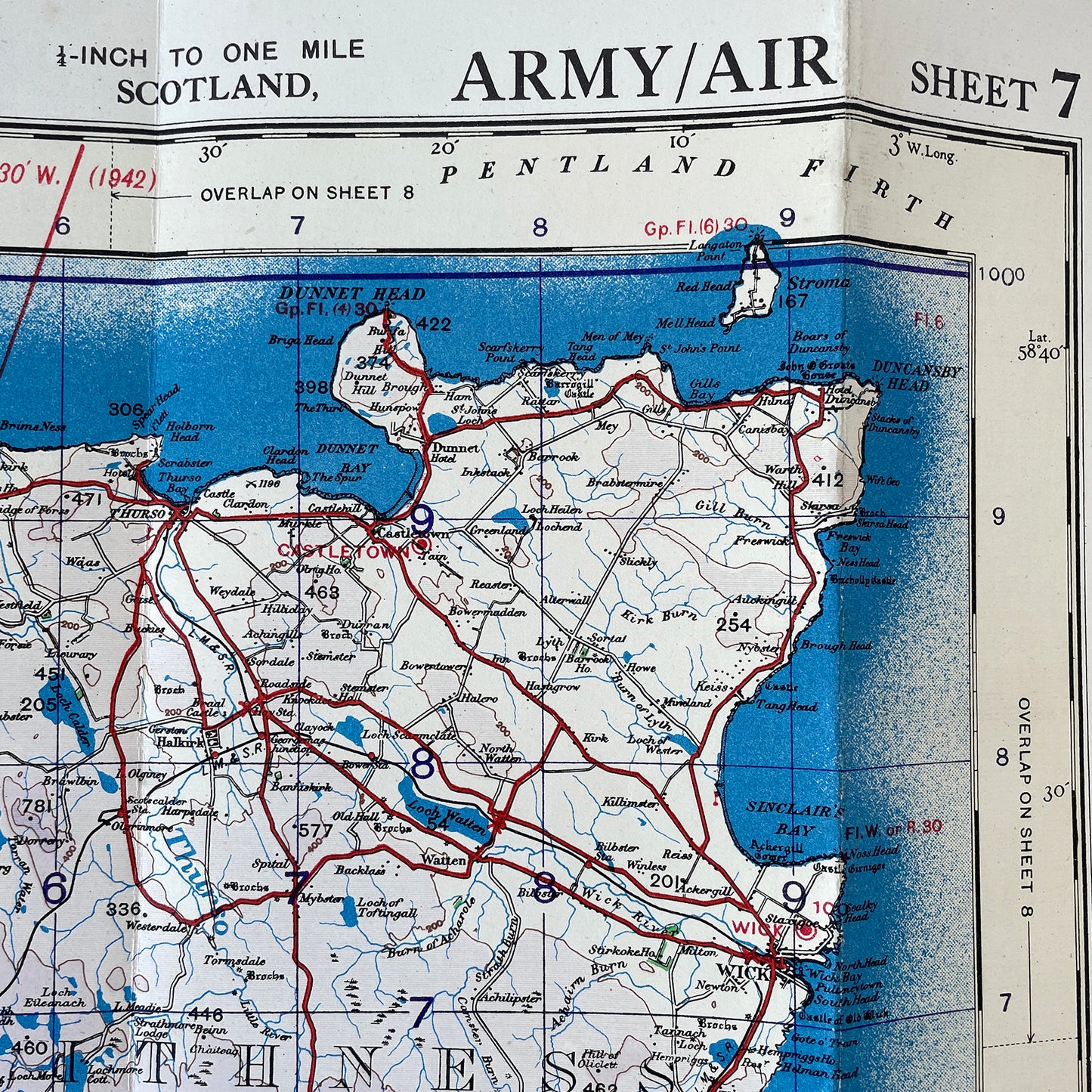 1943 War Office Map of Scotland - North