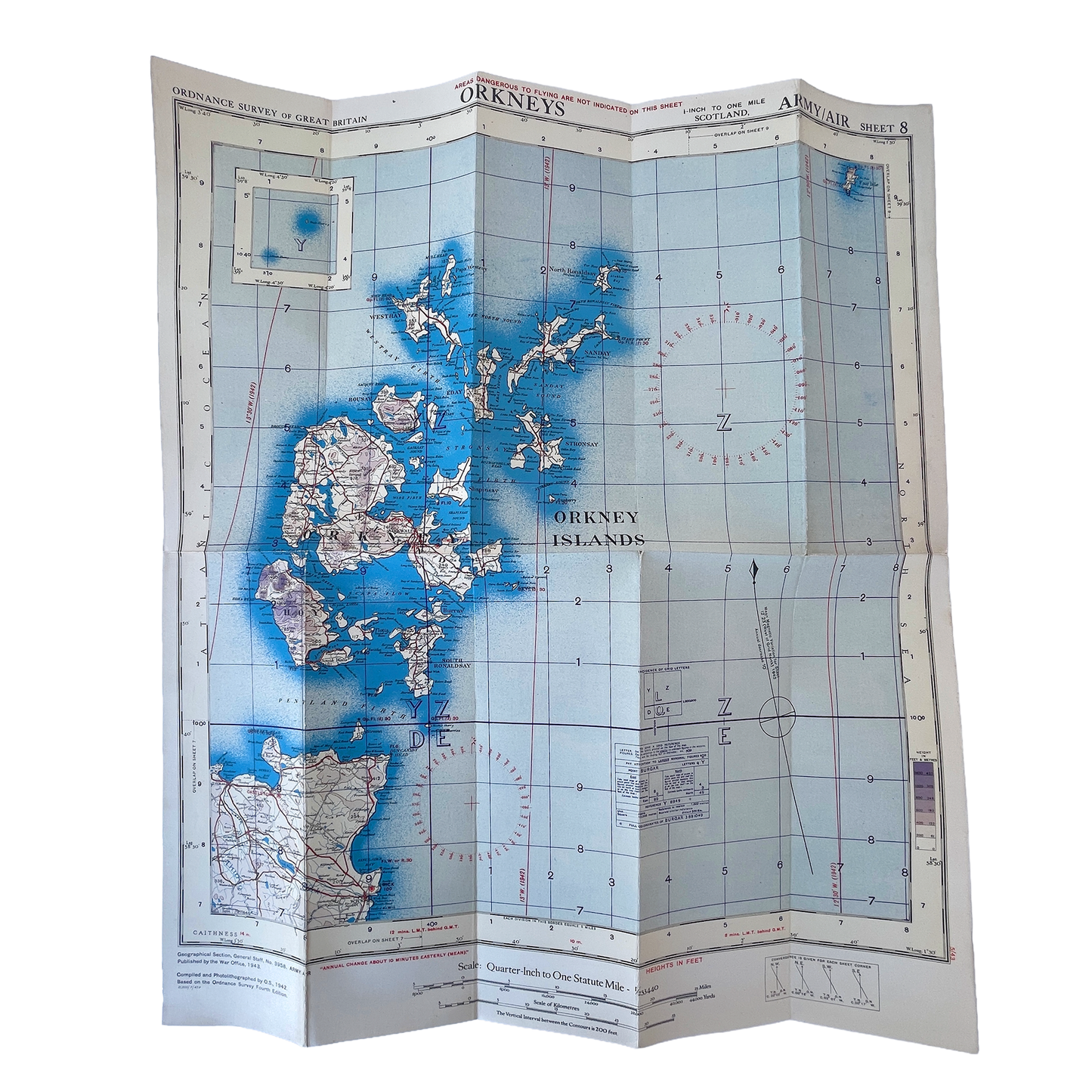 1943 War Office Map of The Orkneys