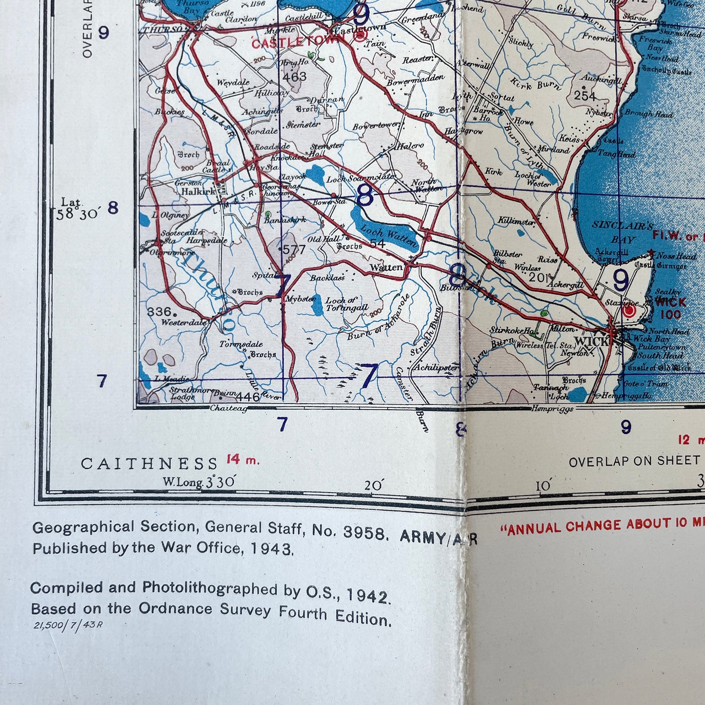 1943 War Office Map of The Orkneys