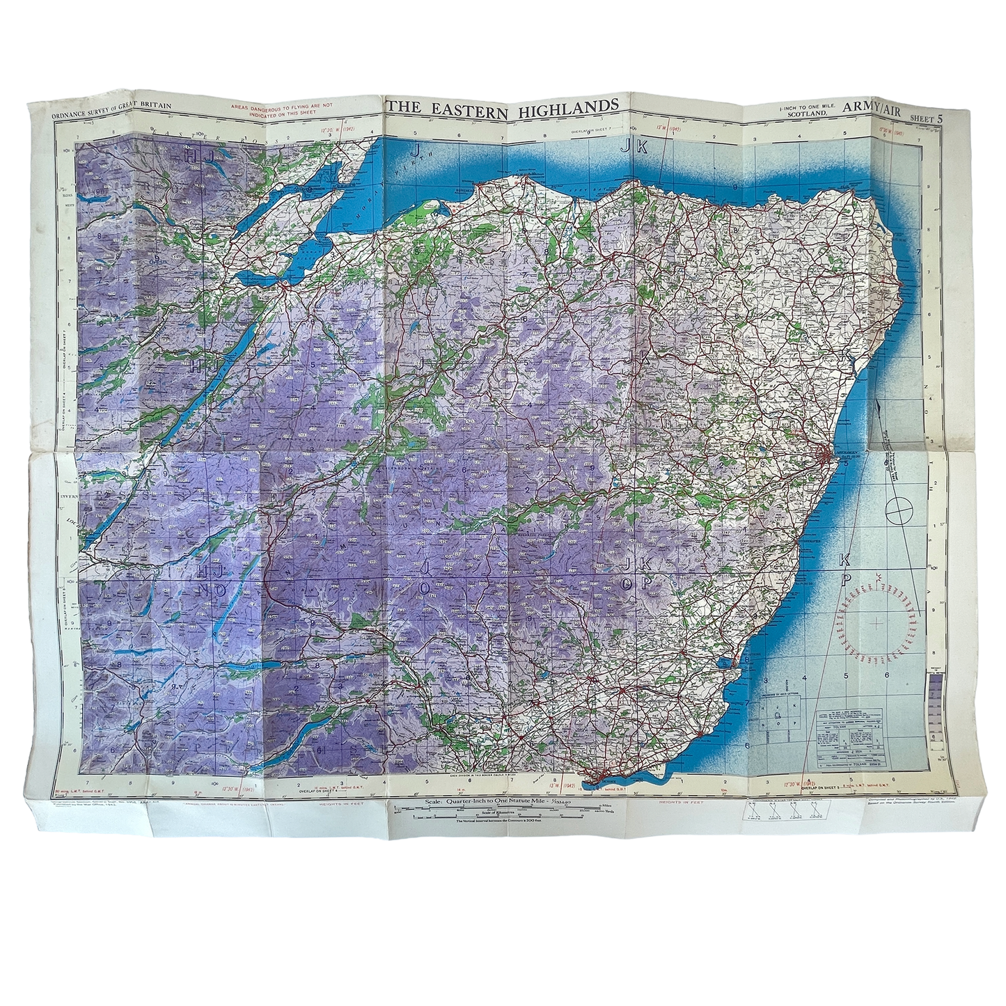 1943 War Office Map of The Eastern Highlands