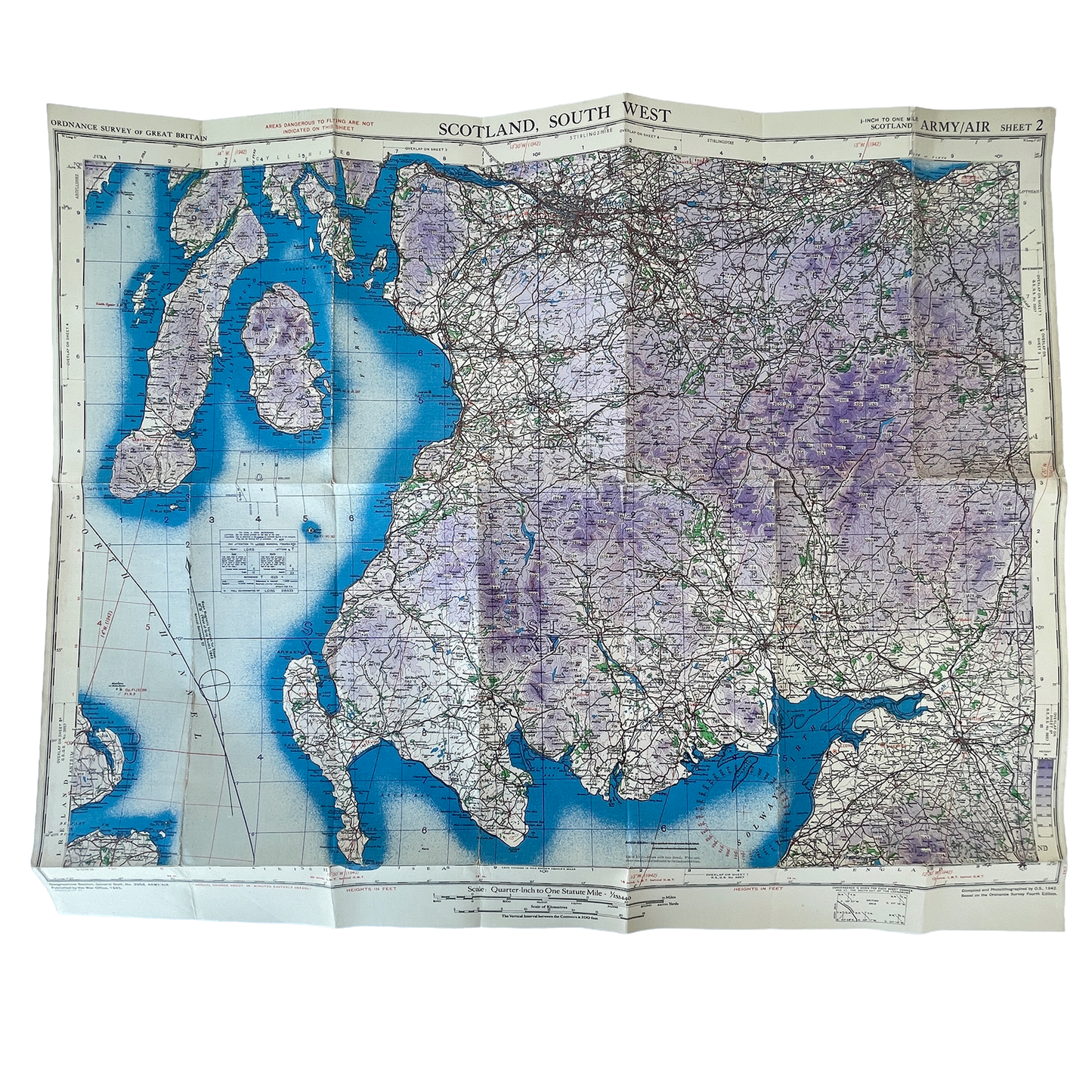 1943 War Office Map of Scotland – South West
