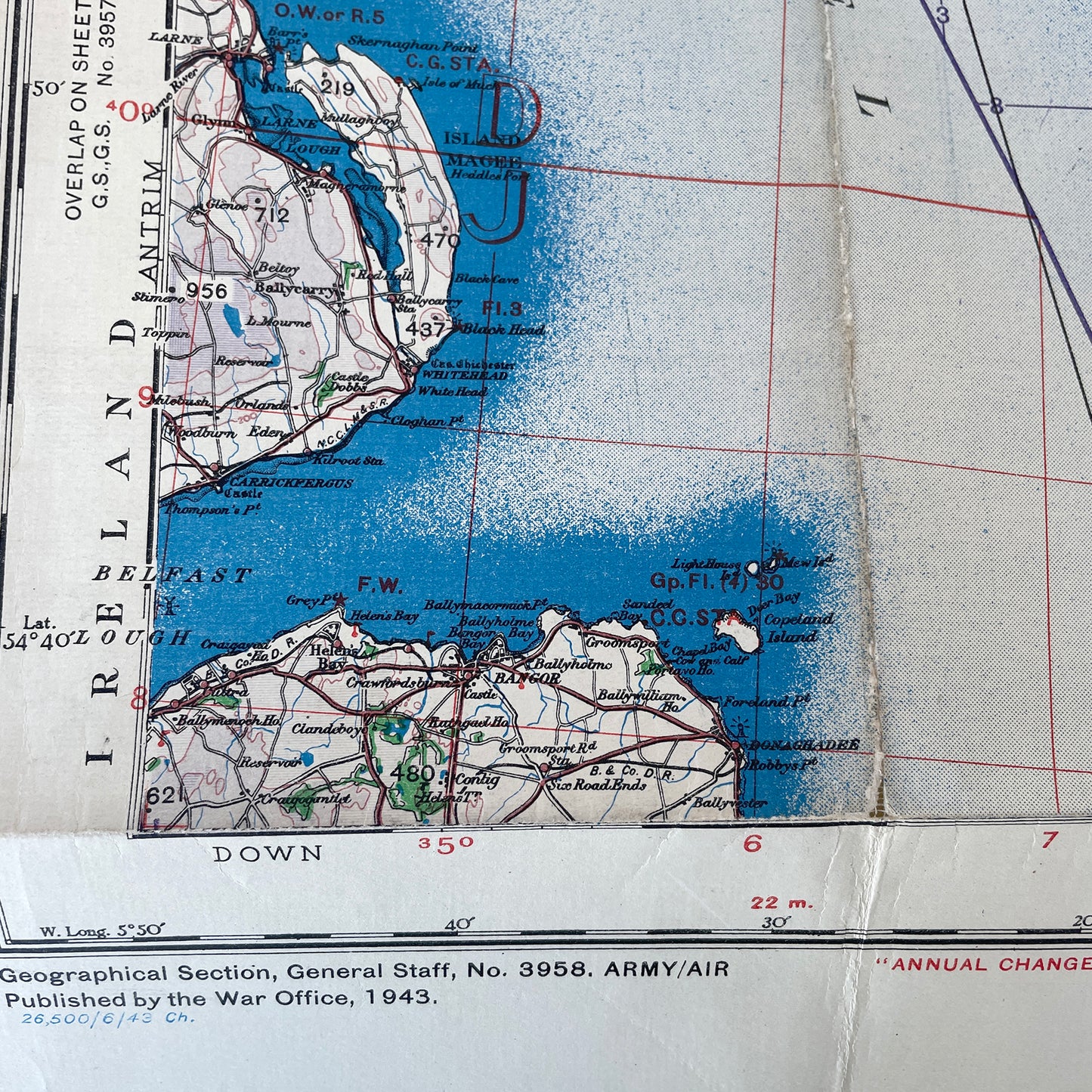 1943 War Office Map of Scotland – South West