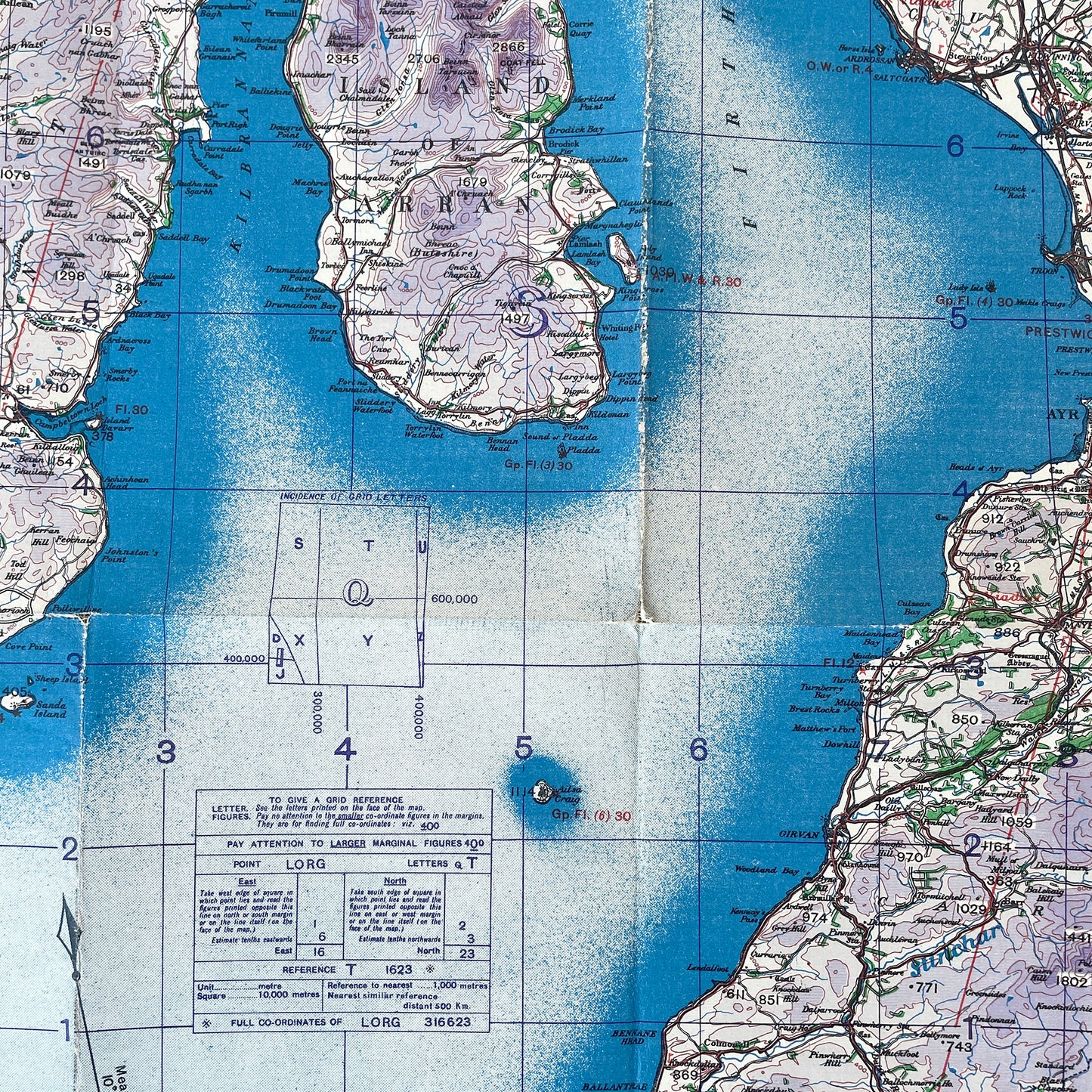 1943 War Office Map of Scotland – South West