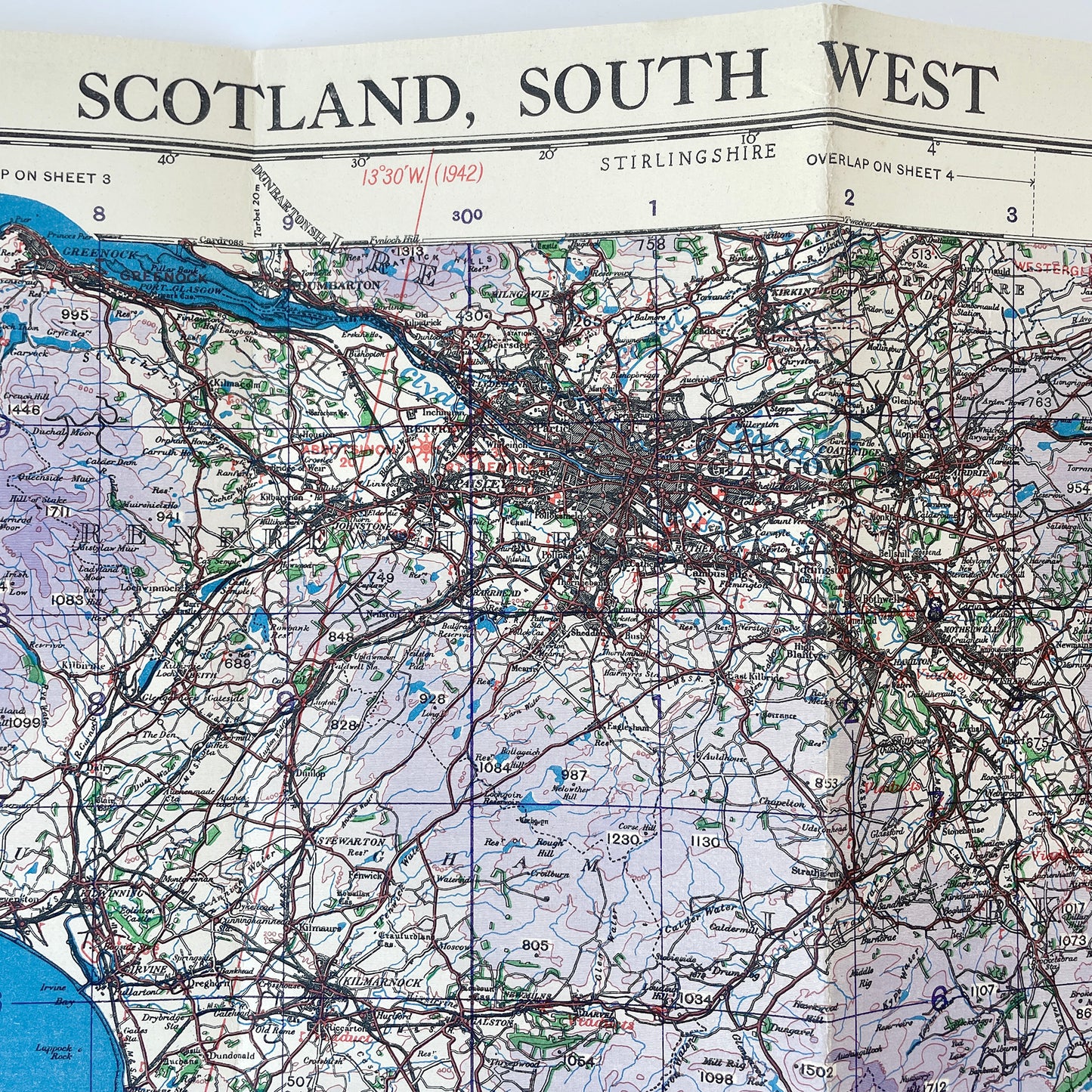 1943 War Office Map of Scotland – South West