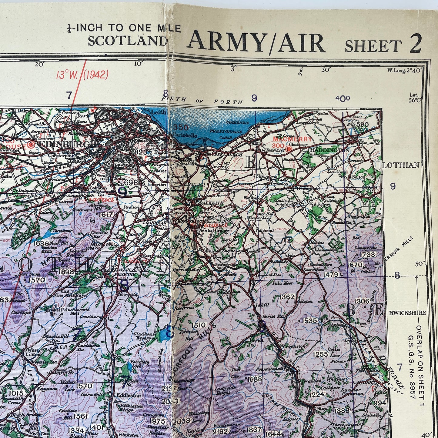 1943 War Office Map of Scotland – South West