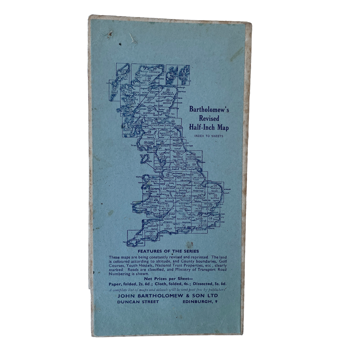 1946 Bartholomew’s Map of The Lake District