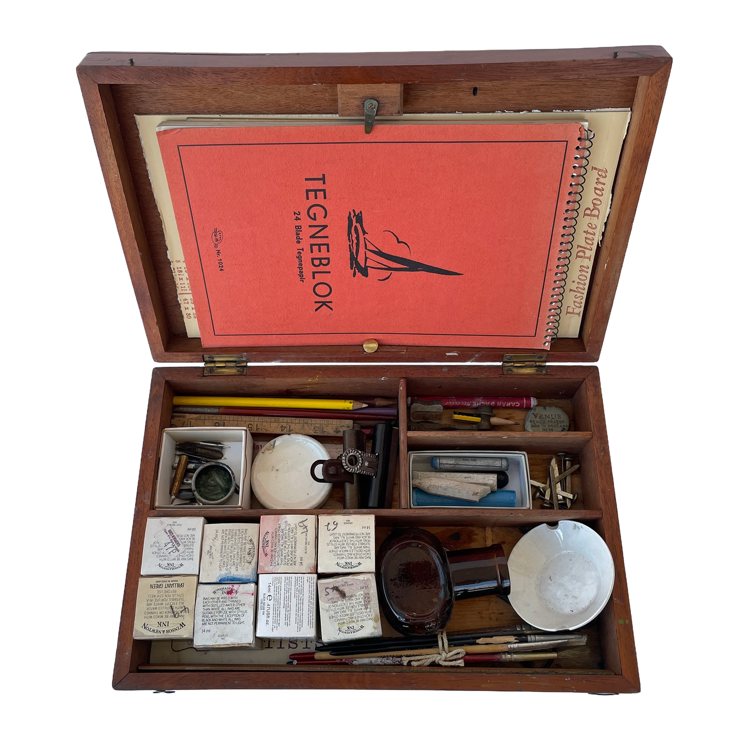 Fantastic Box of Vintage Art Supplies
