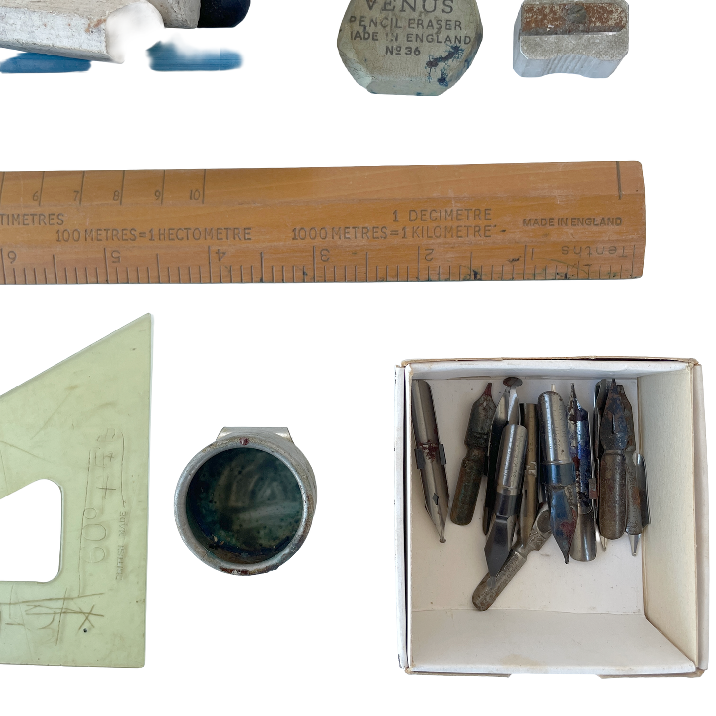 Fantastic Box of Vintage Art Supplies