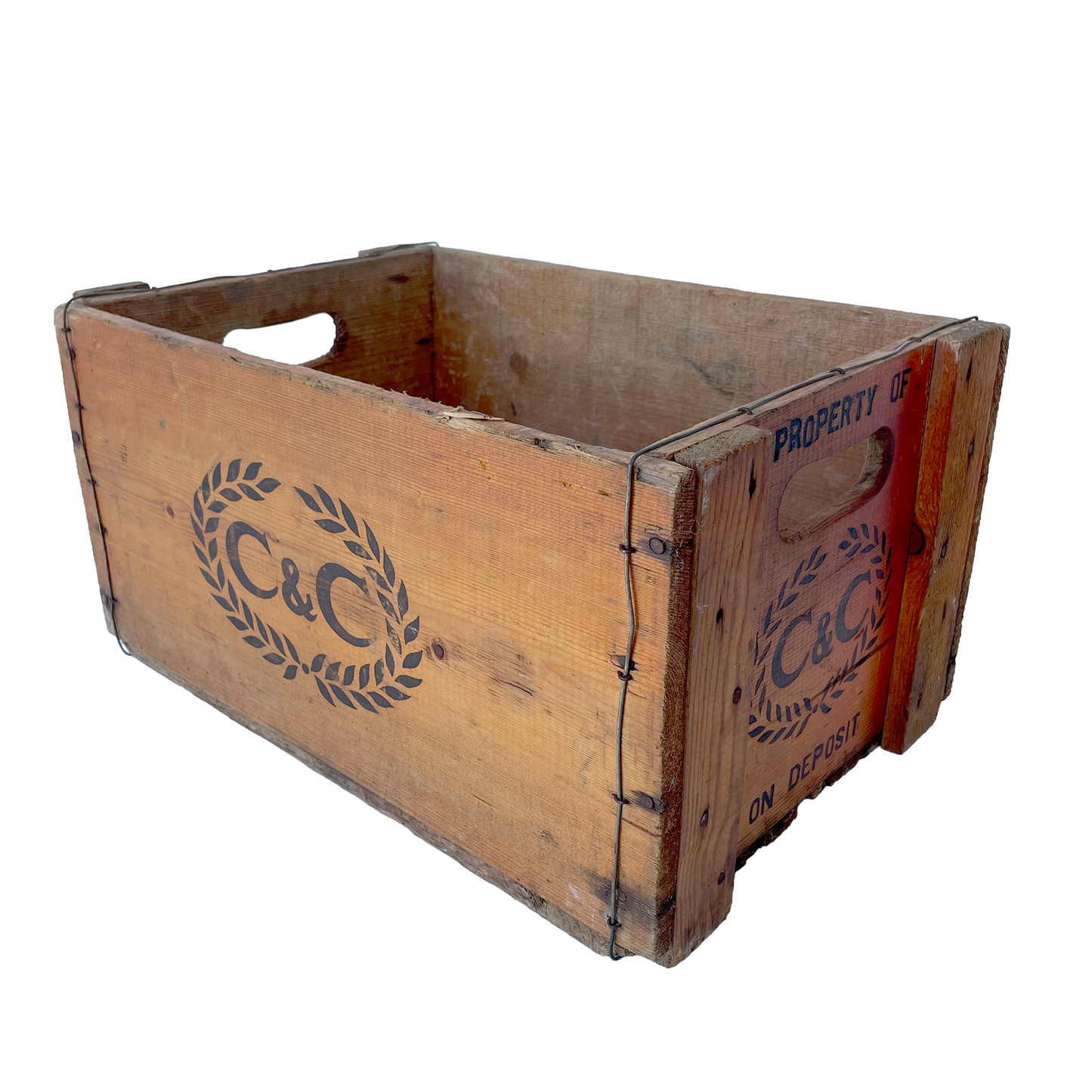 Vintage C&C Wooden Crate