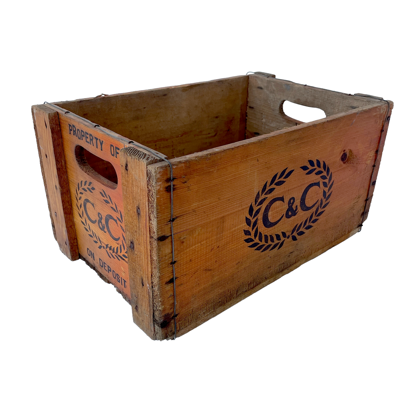 Vintage C&C Wooden Crate