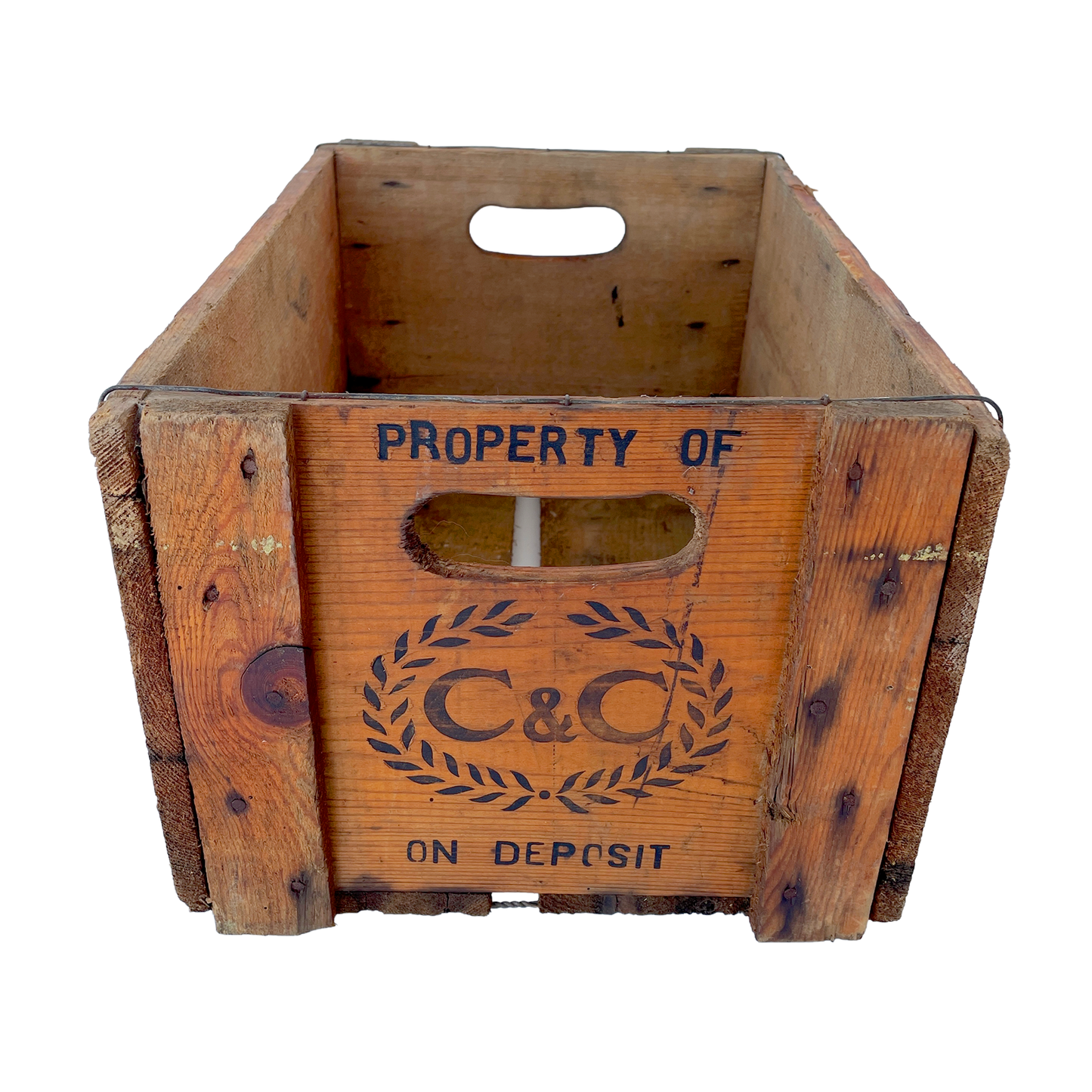 Vintage C&C Wooden Crate