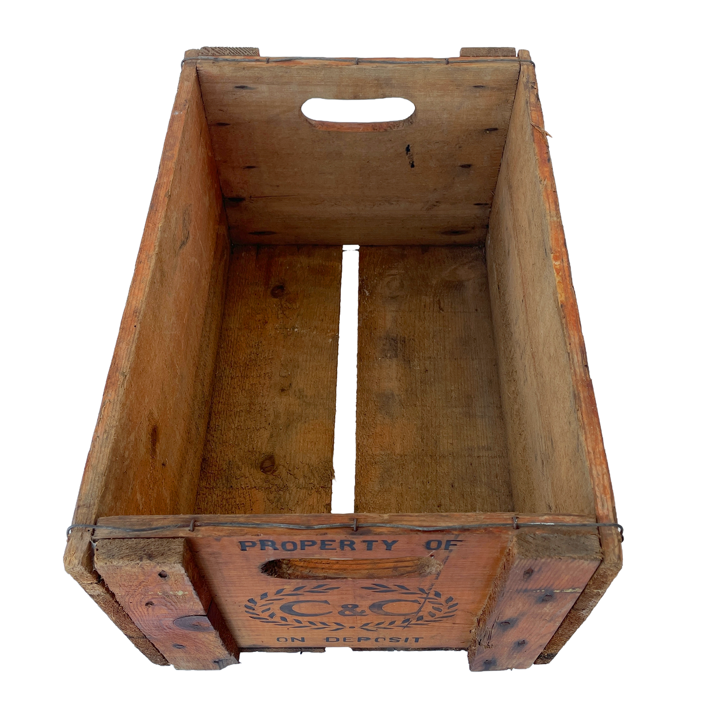Vintage C&C Wooden Crate