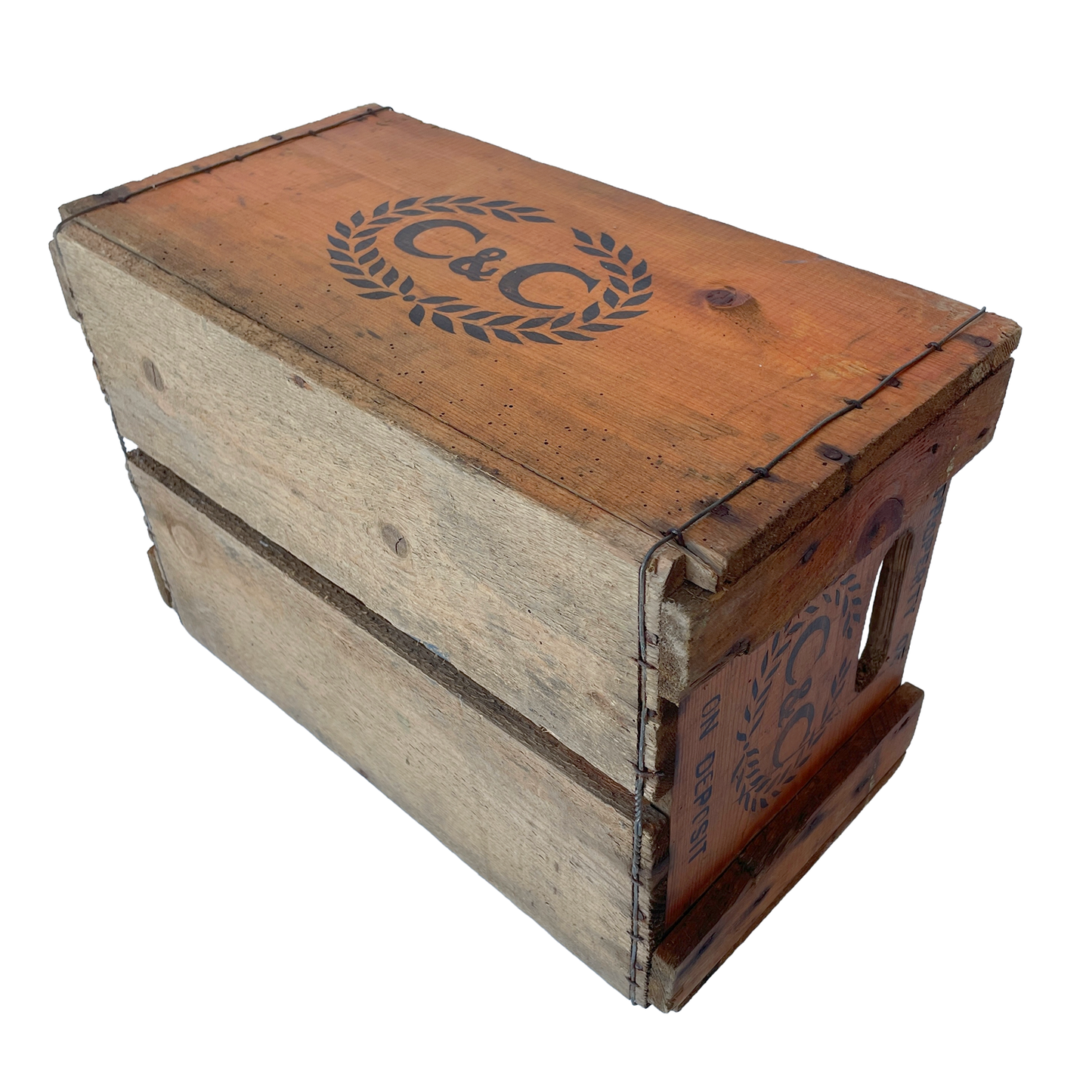 Vintage C&C Wooden Crate