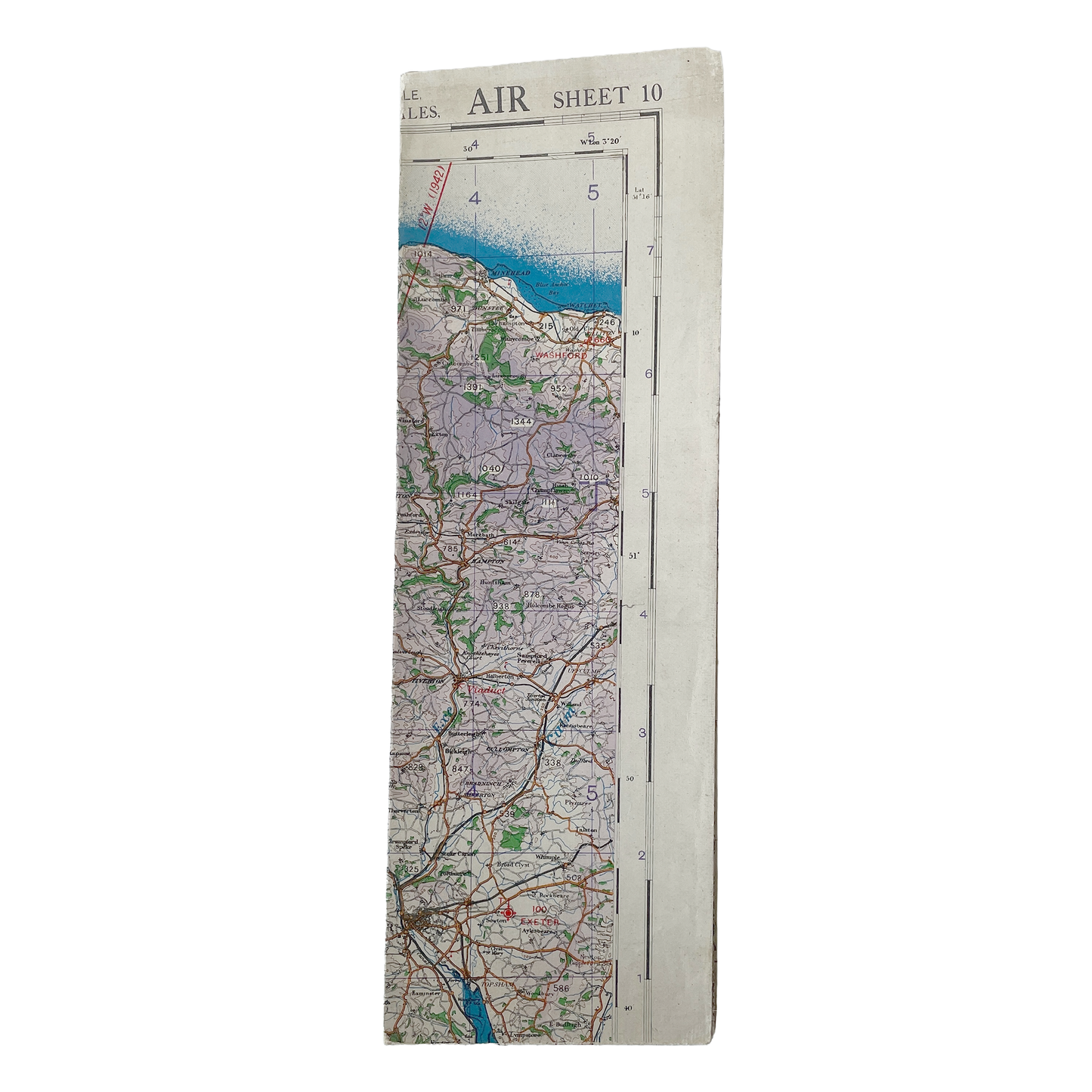 1942 War Office Map of the South West - Sheet 10