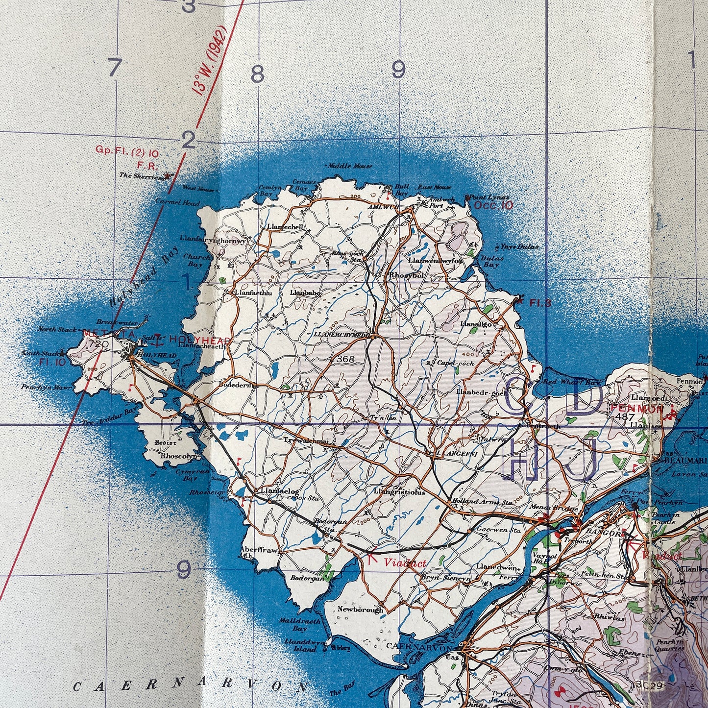 1942 War Office Map of North Wales & Manchester – Sheet 4