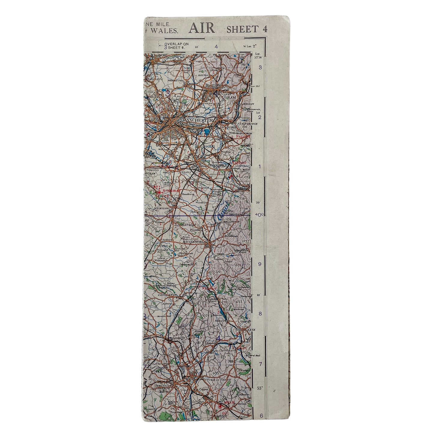 1942 War Office Map of North Wales & Manchester – Sheet 4