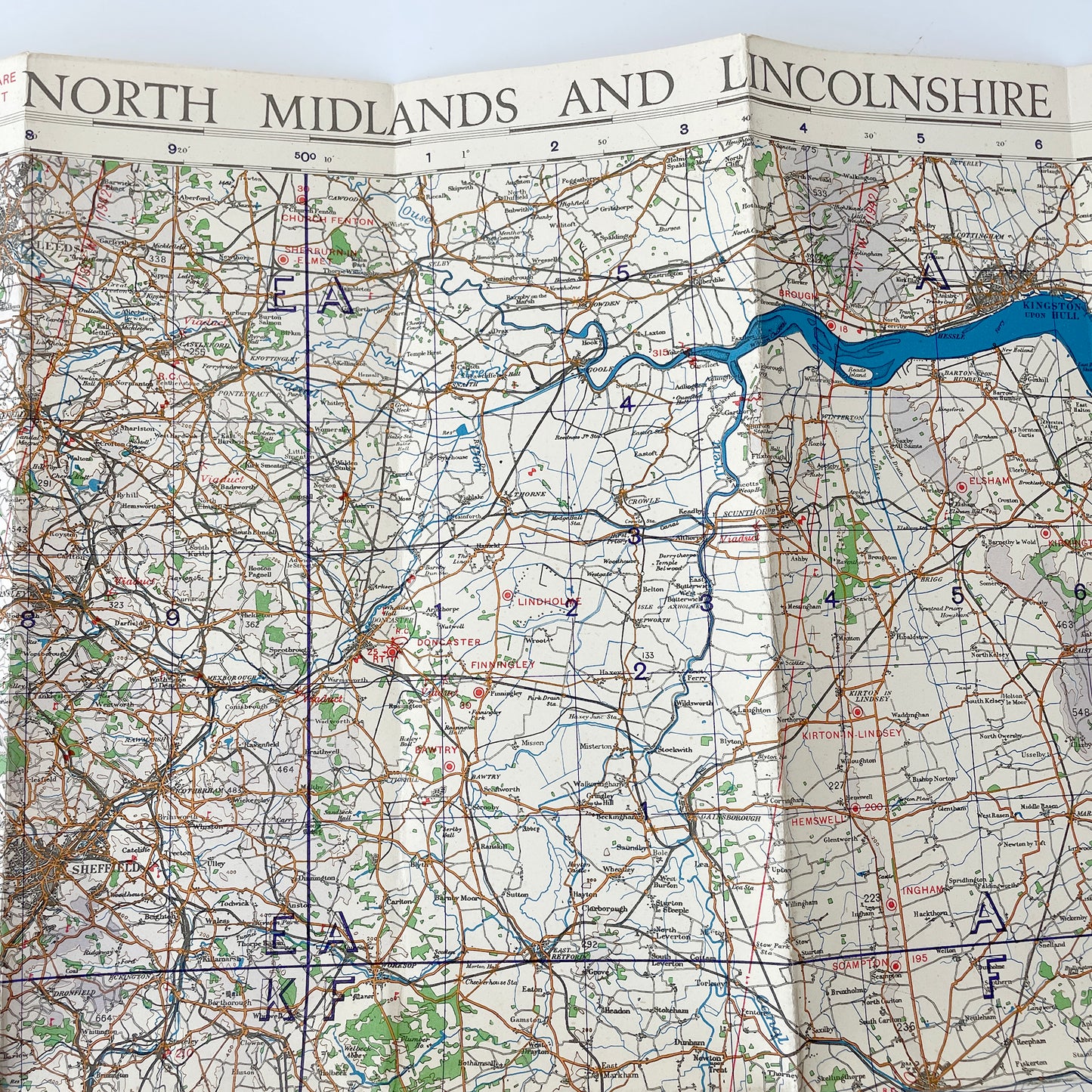 1942 War Office Map of the North Midlands & Lincolnshire – Sheet 6