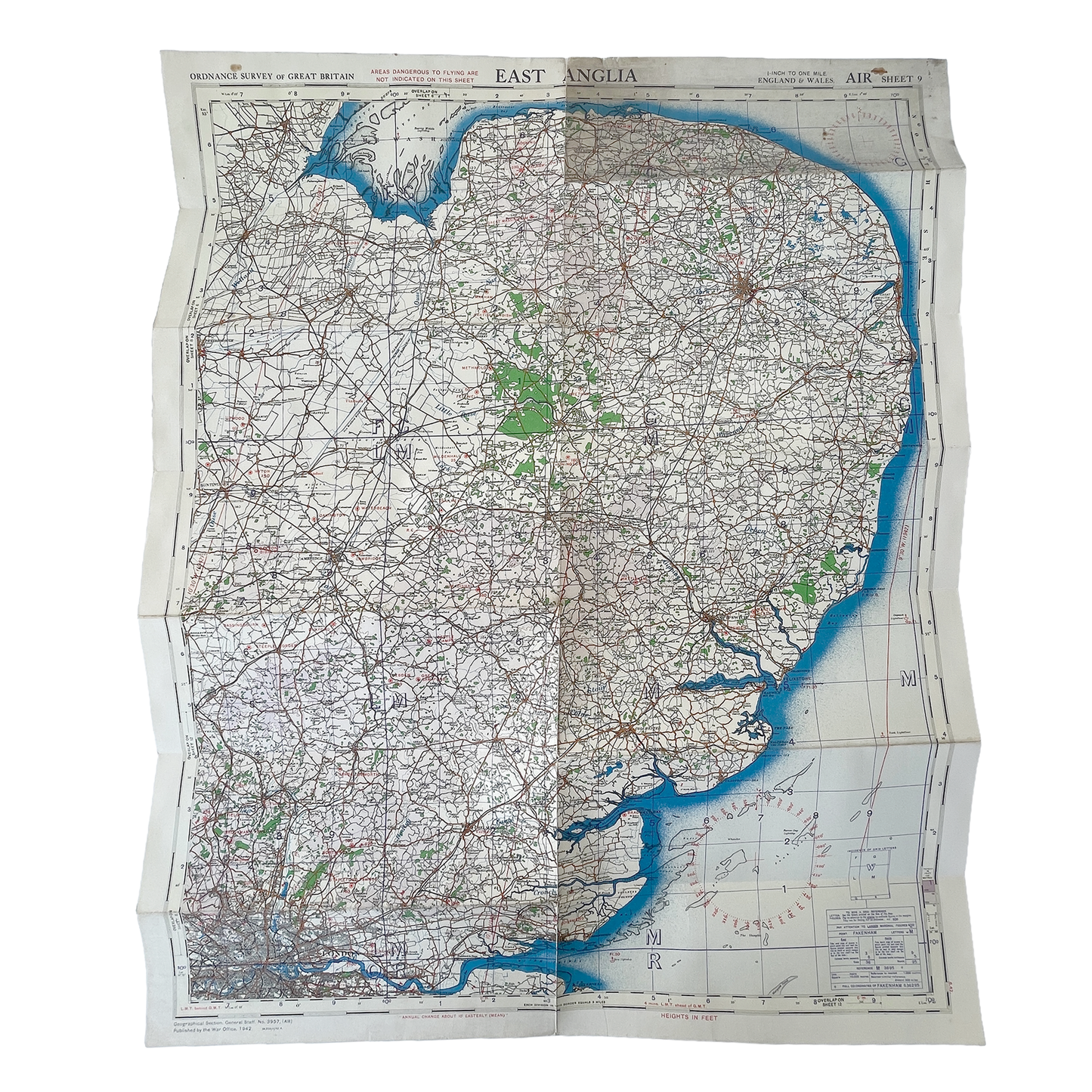 1942 War Office Map of East Anglia – Sheet 9