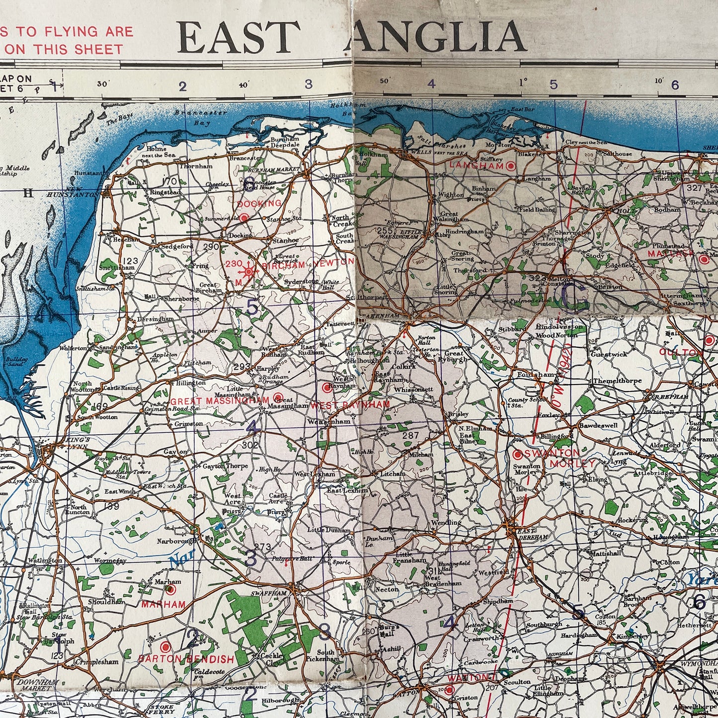 1942 War Office Map of East Anglia – Sheet 9