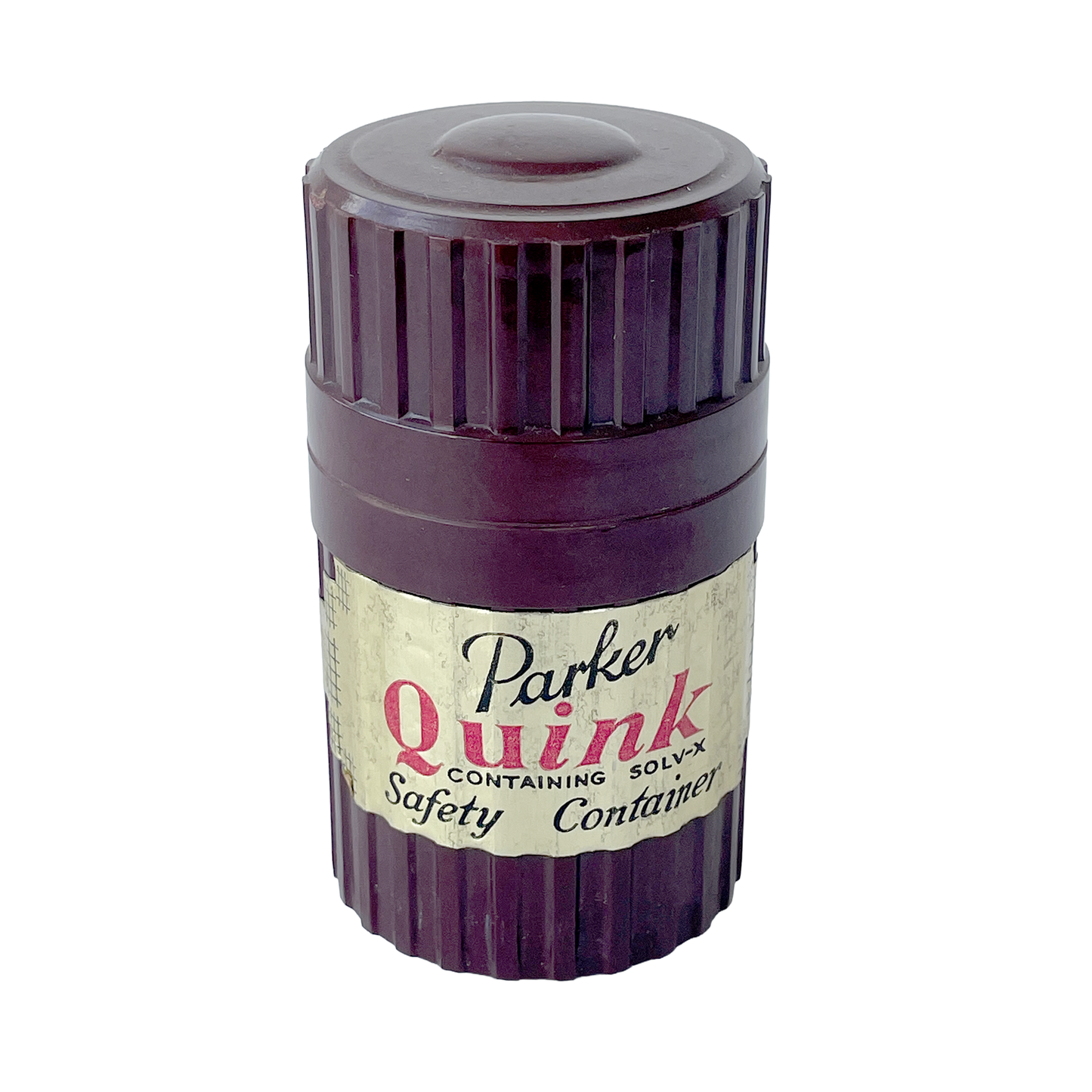 Stunning 1930s Parker Bakelite Travelling Ink Bottle Case - Brown
