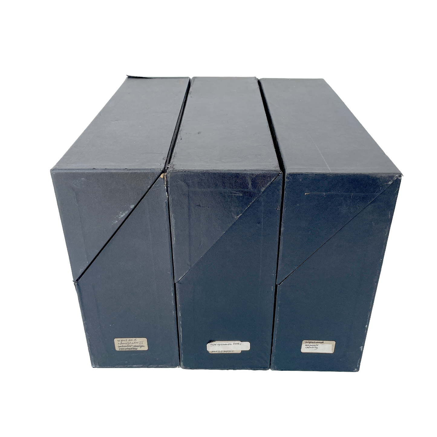 Set of 3 Vintage Document Boxes/Desktop Storage