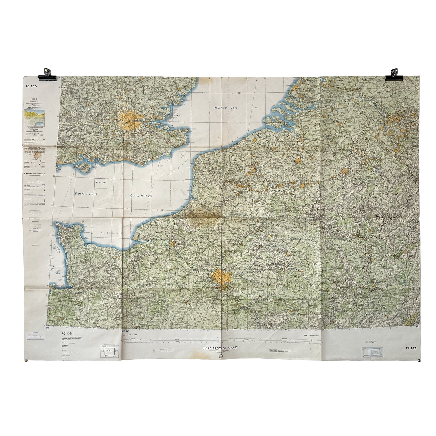 Large 1965 Cold War Era US Air Force Pilotage Chart