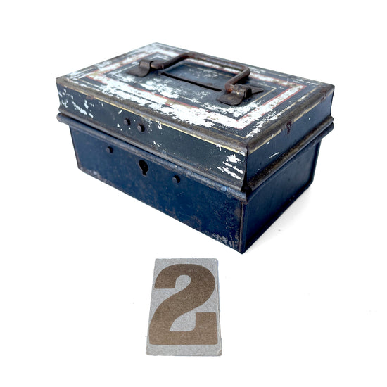 Load image into Gallery viewer, Early 20th Century Metal Cash Box – Option 2 –Small - Sukie

