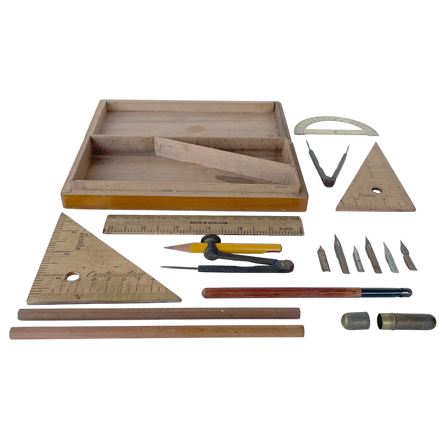 1940s Geometry Drawing Set