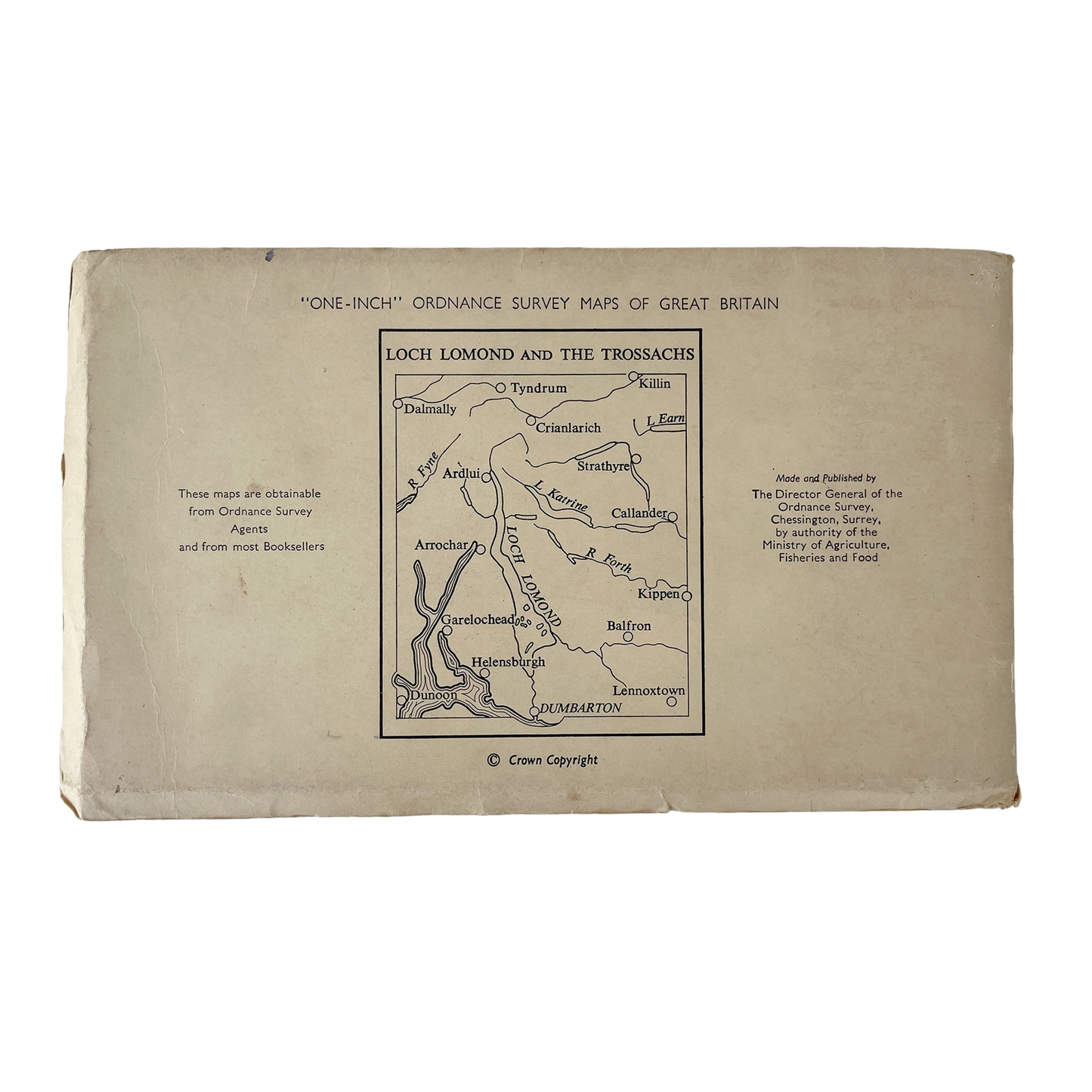 1961 Ordnance Survey Tourist Map of Loch Lomond & the Trossachs