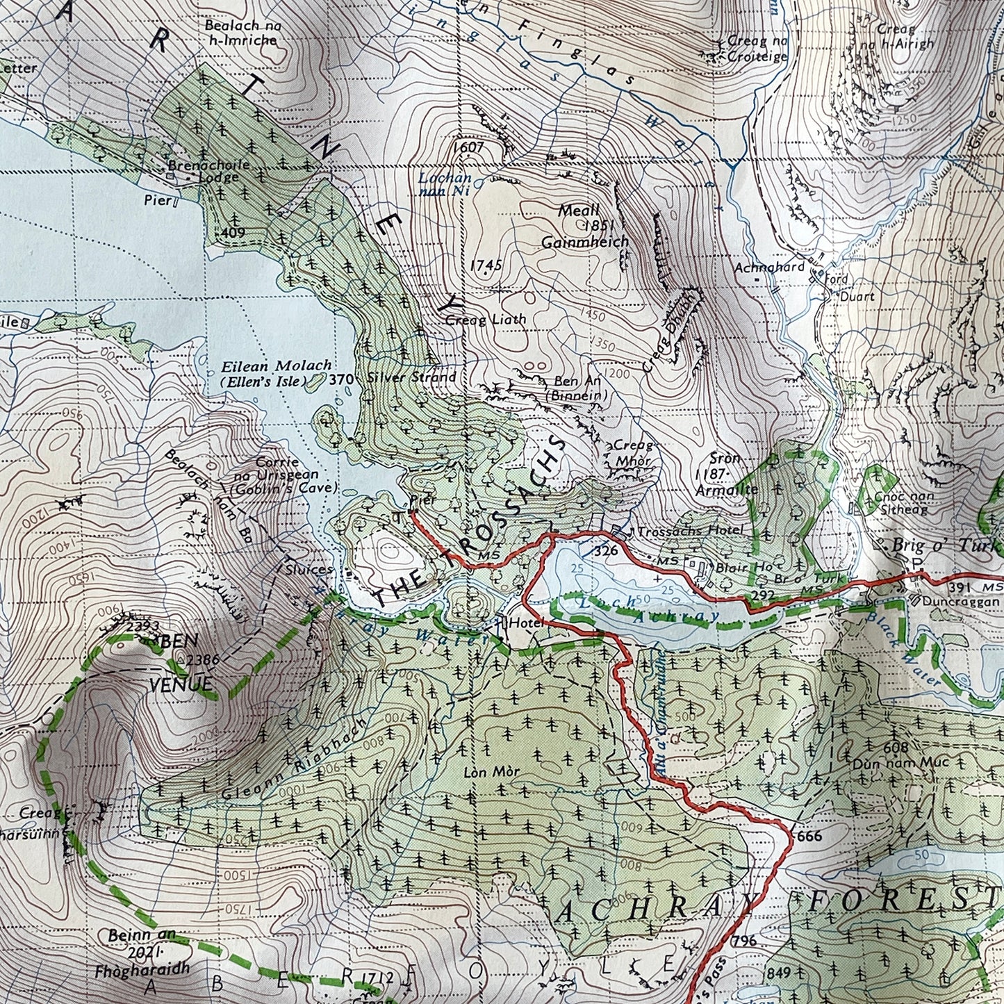 1961 Ordnance Survey Tourist Map of Loch Lomond & the Trossachs