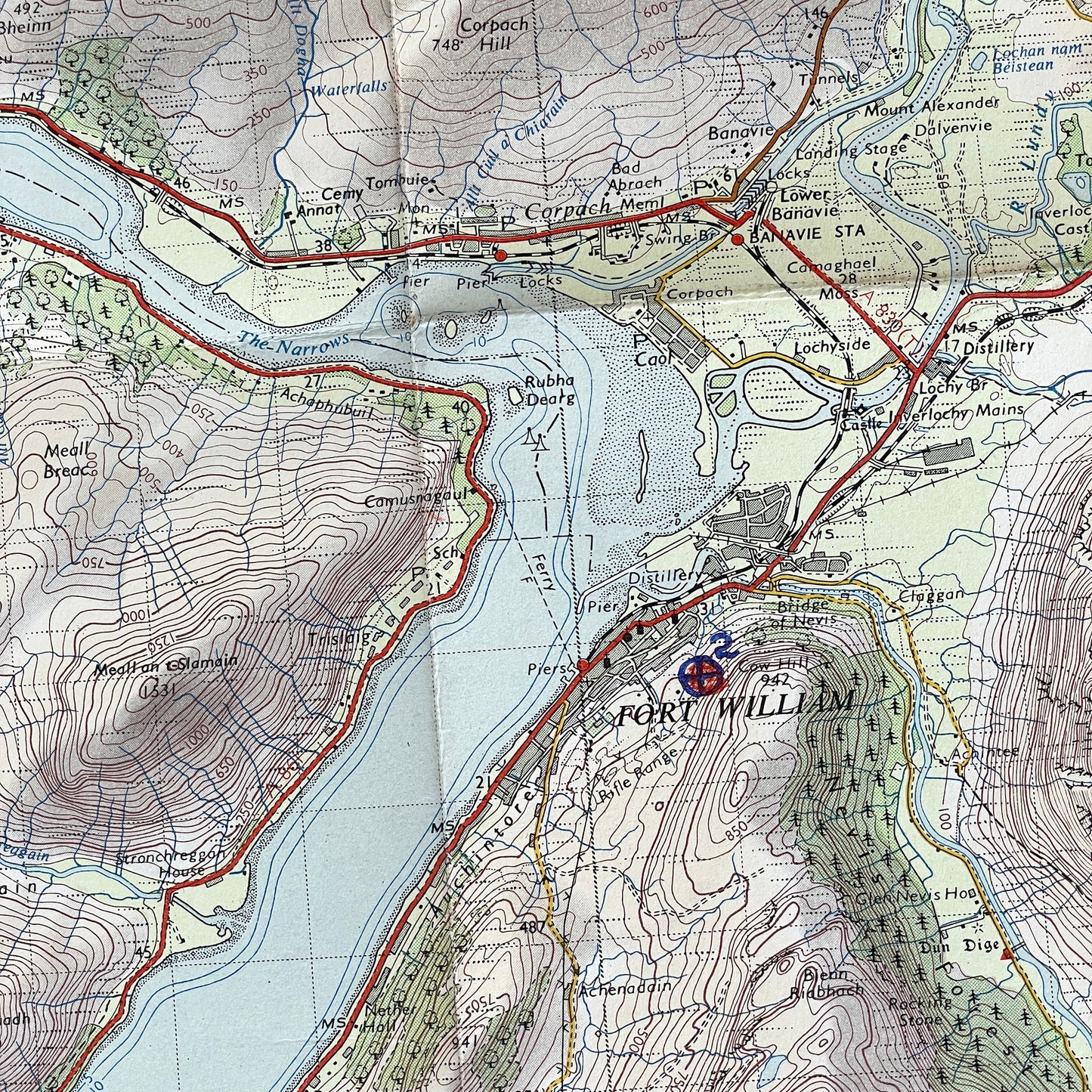1959 Ordnance Survey Tourist Map of Lorn & Lochaber – Ben Nevis