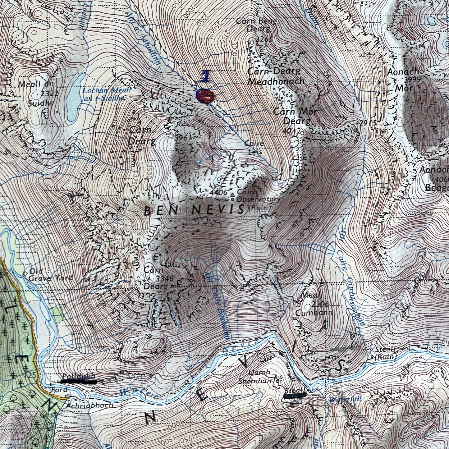 1959 Ordnance Survey Tourist Map of Lorn & Lochaber – Ben Nevis