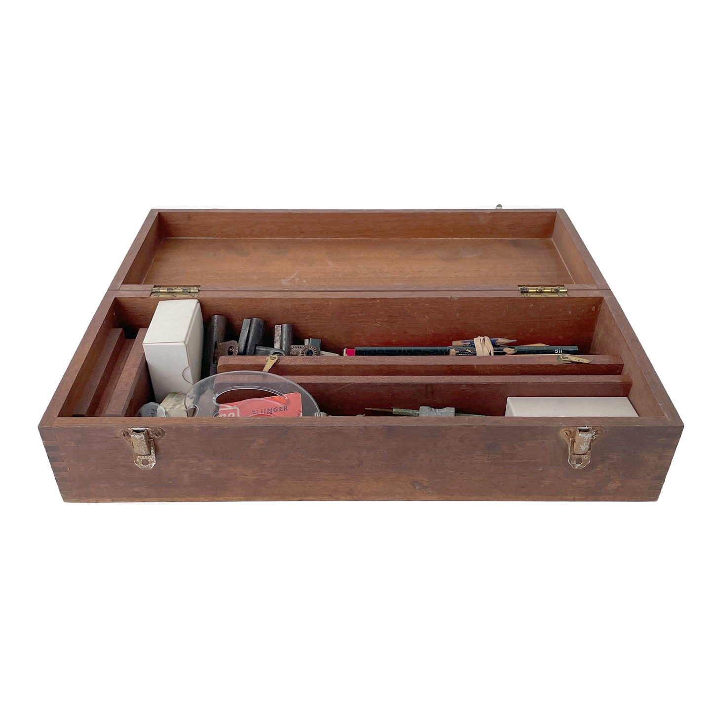Box of Vintage Drawing Equipment